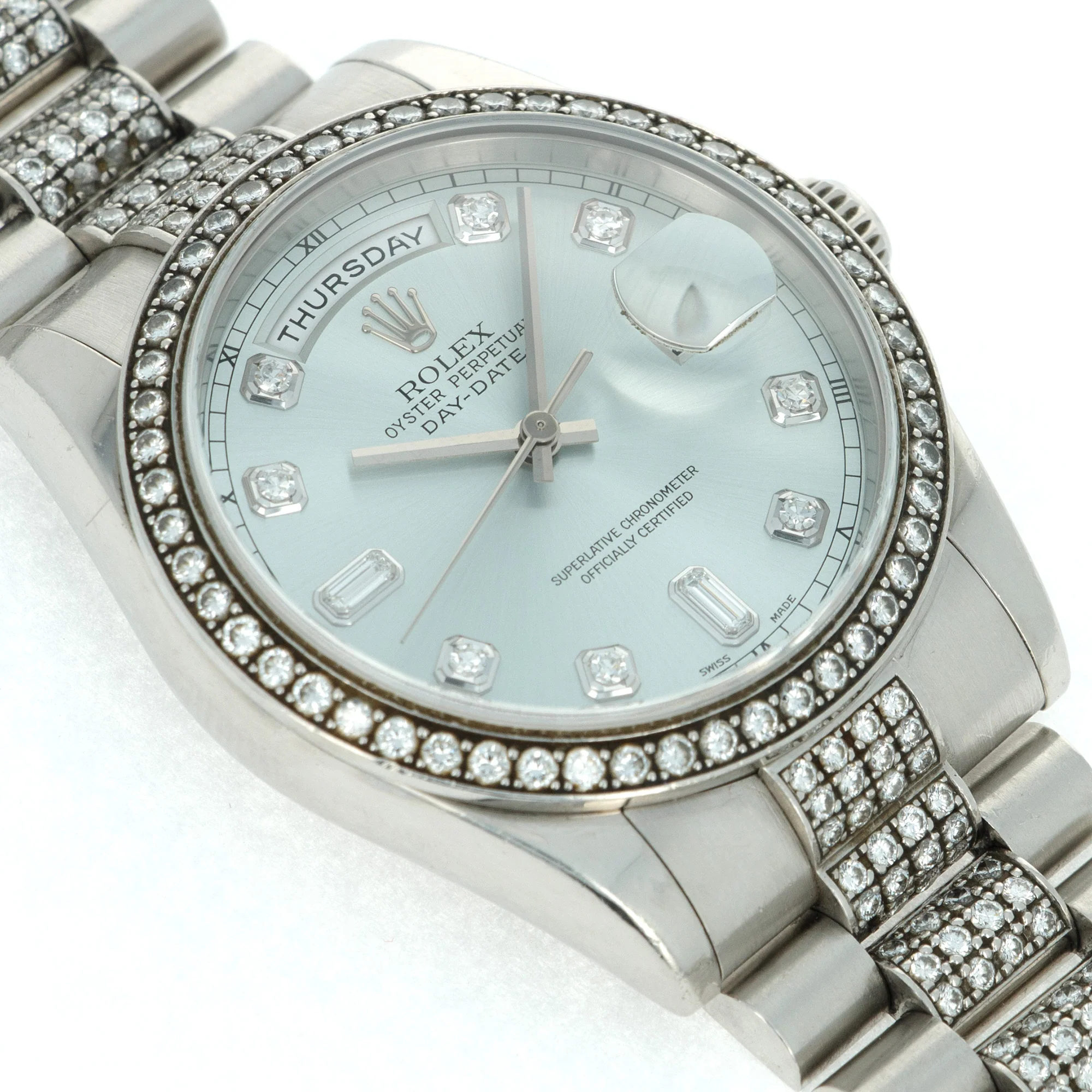 Rolex Platinum and Diamond Day-Date Ref. 118346 - Image 3