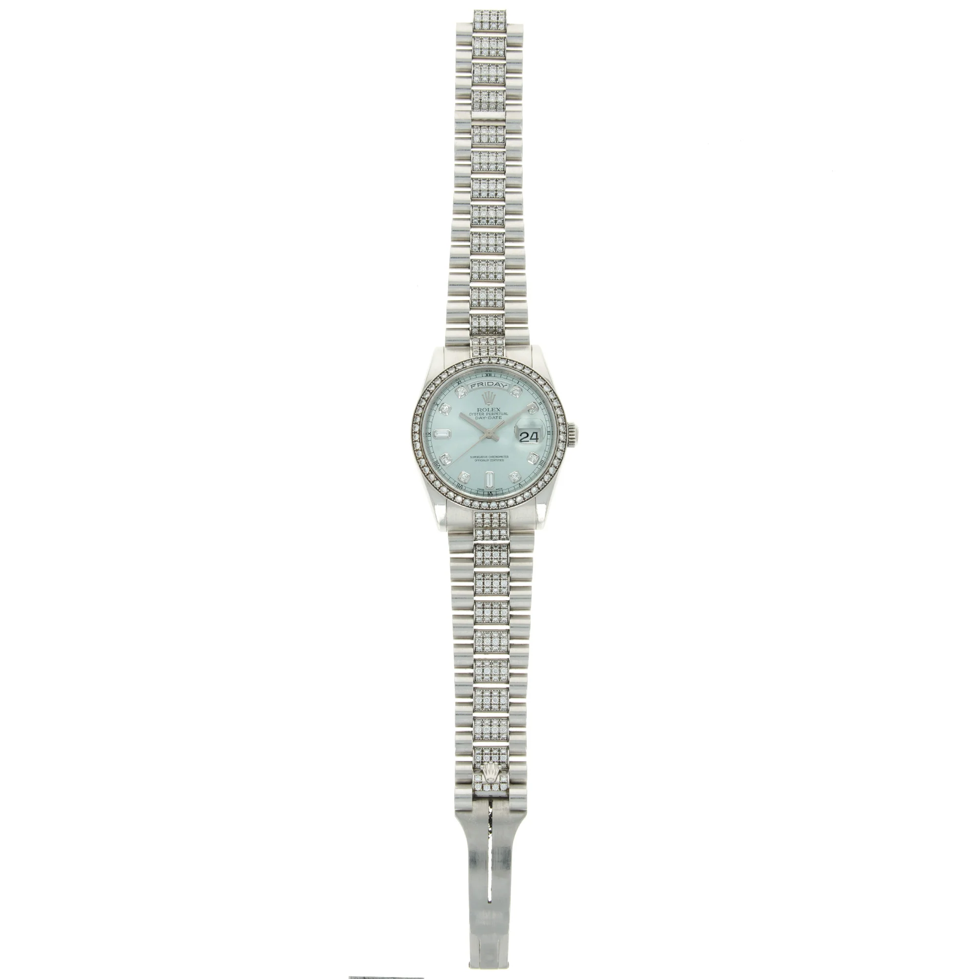 Rolex Platinum and Diamond Day-Date Ref. 118346 - Image 9