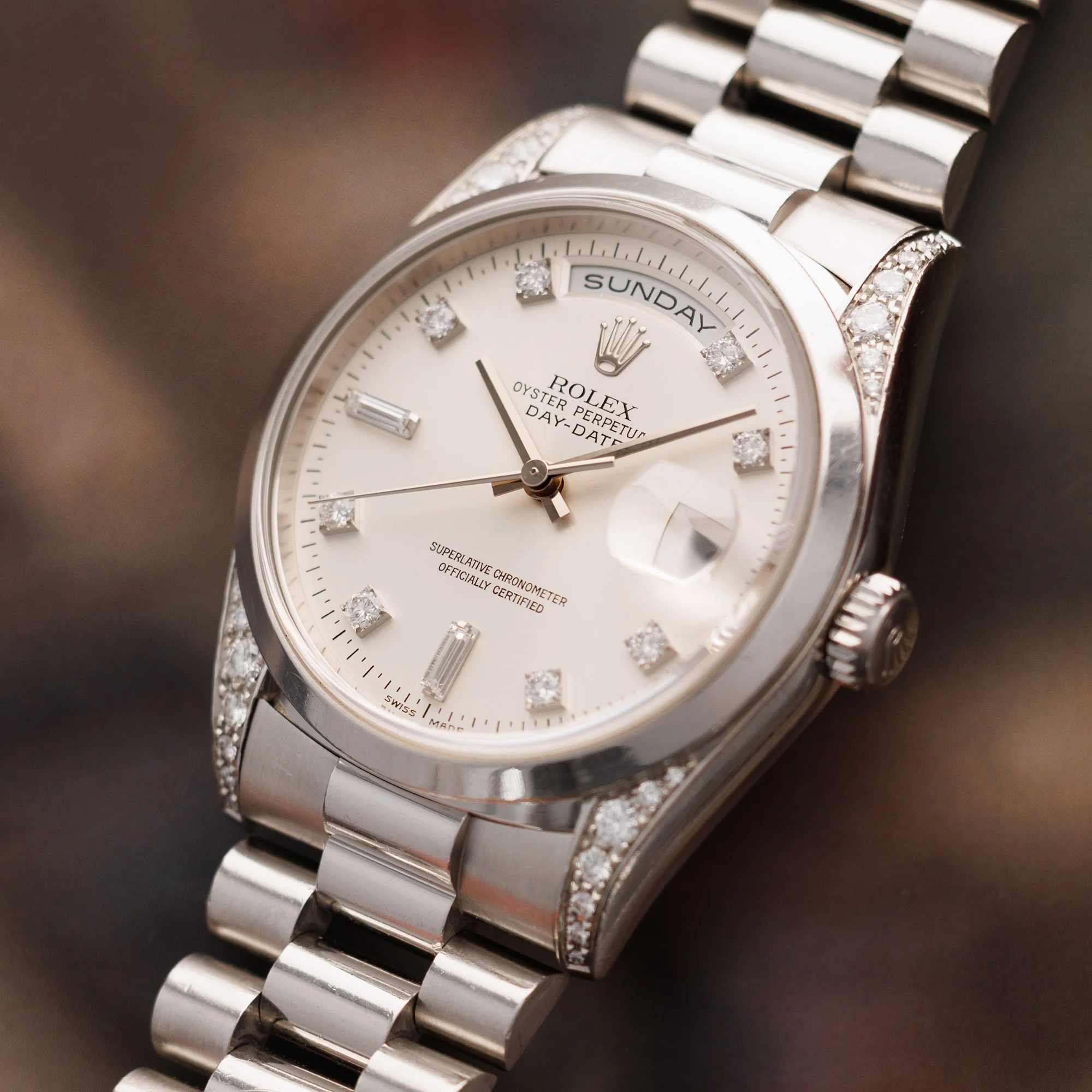 Rolex Platinum and Diamond Day-Date Ref. 18296 - Image 2