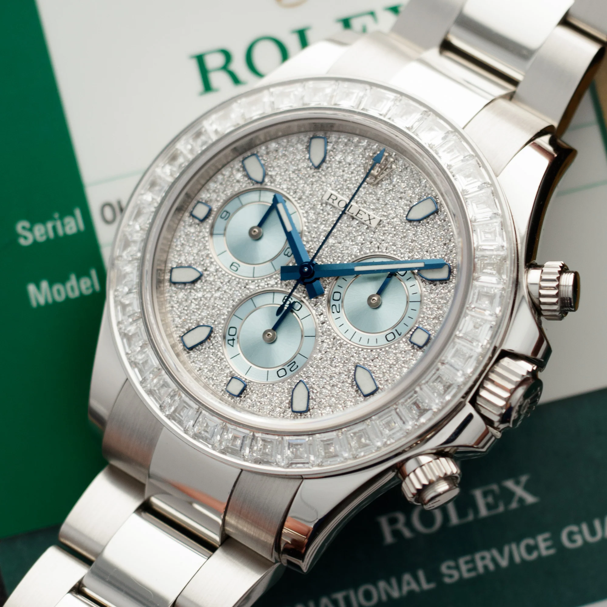 Rolex Platinum Cosmograph Daytona Diamond Watch Ref. 116576 - Image 2