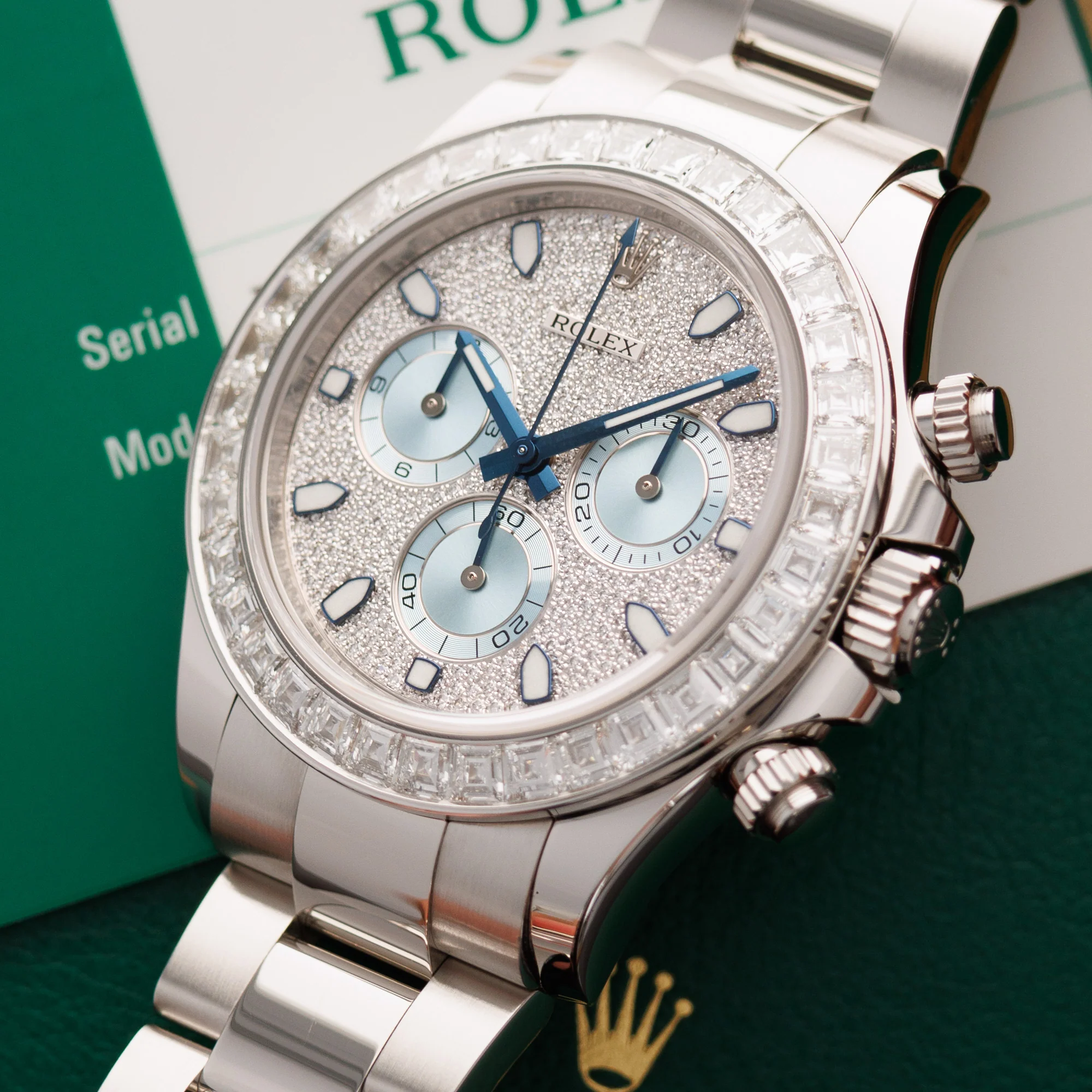 Rolex Platinum Cosmograph Daytona Diamond Watch Ref. 116576 - Image 2
