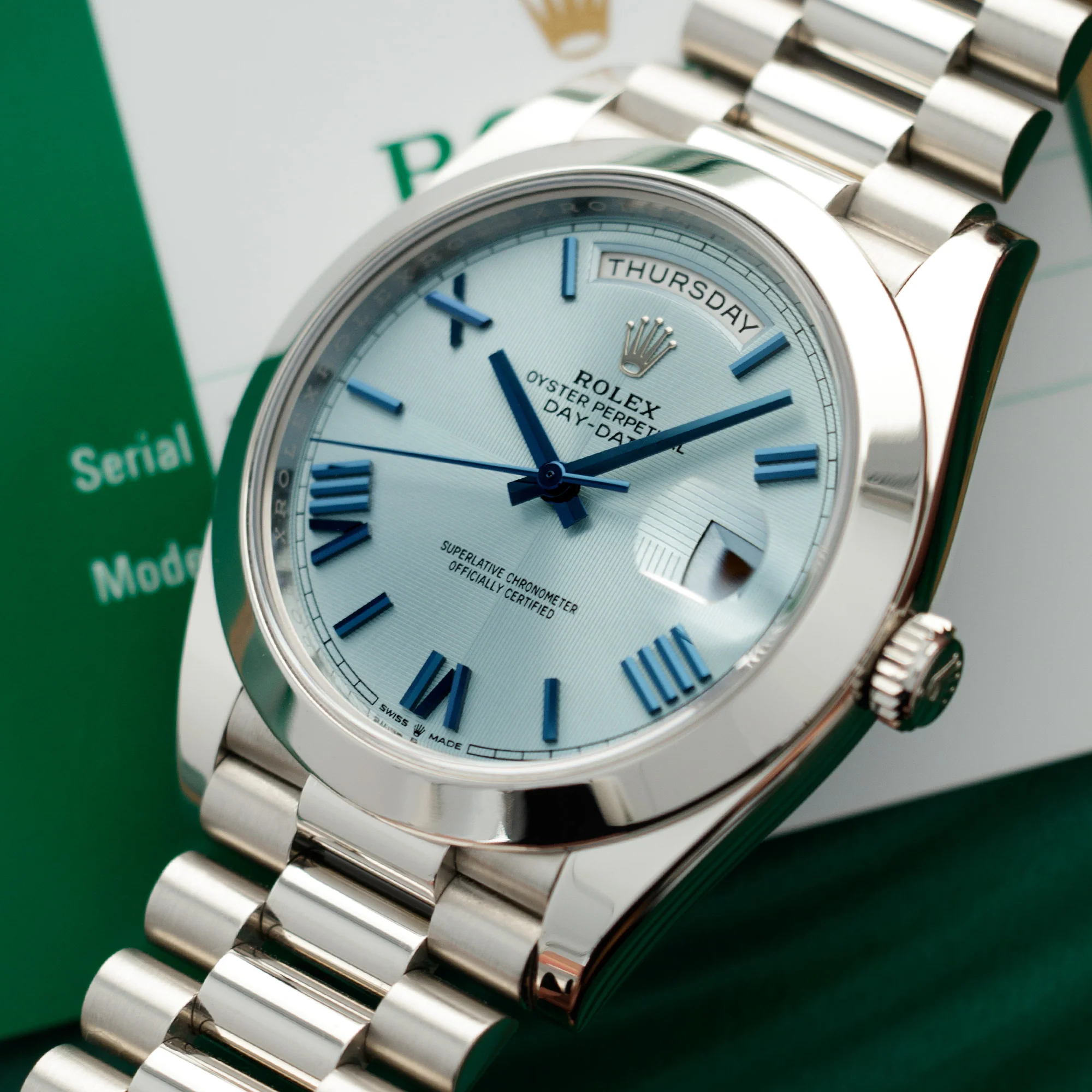 Rolex Platinum Day-Date 40mm Ref. 228206 with Box and Warranty - Image 2