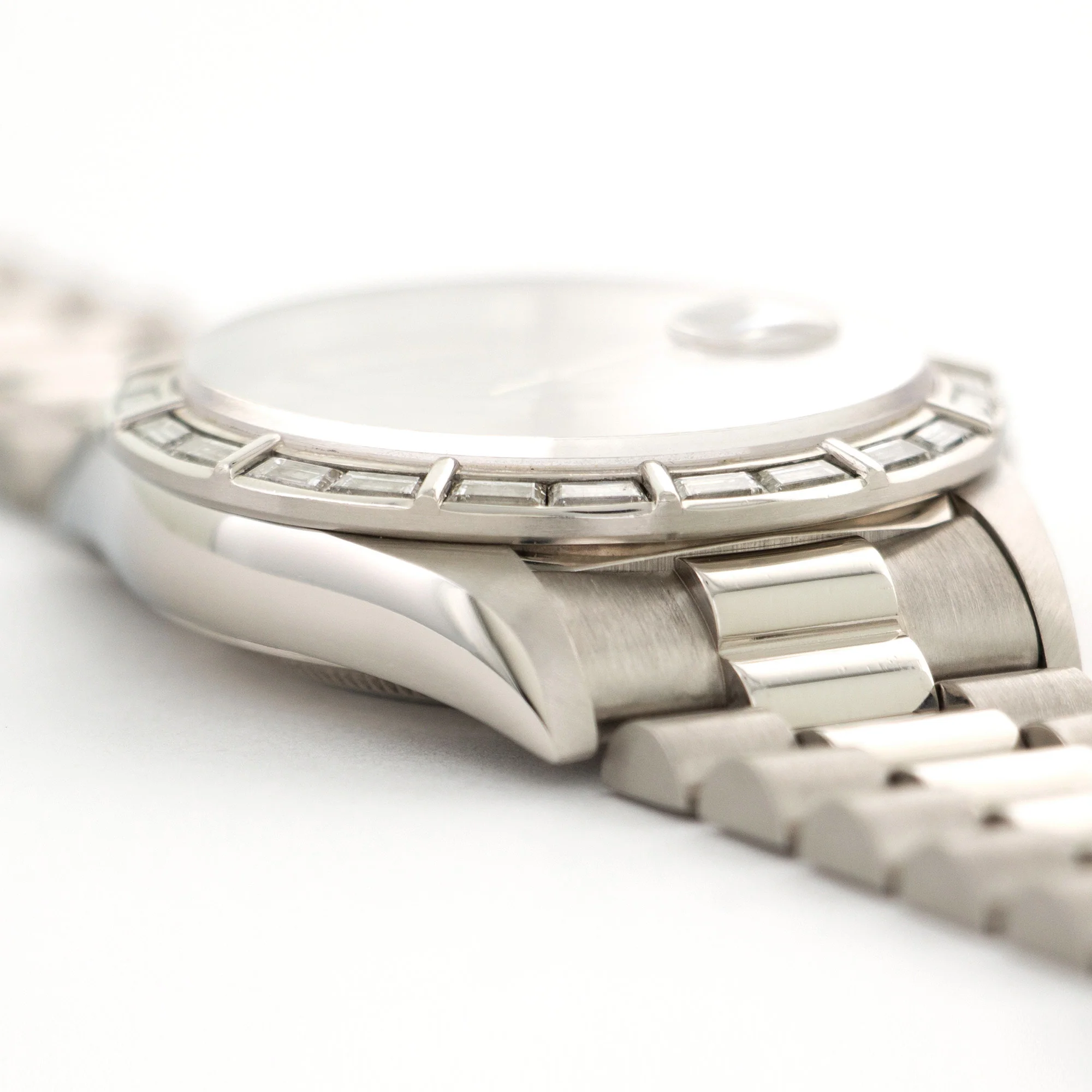 Rolex Platinum Day-Date Baguette Diamond Watch Ref. 18366 - Image 3