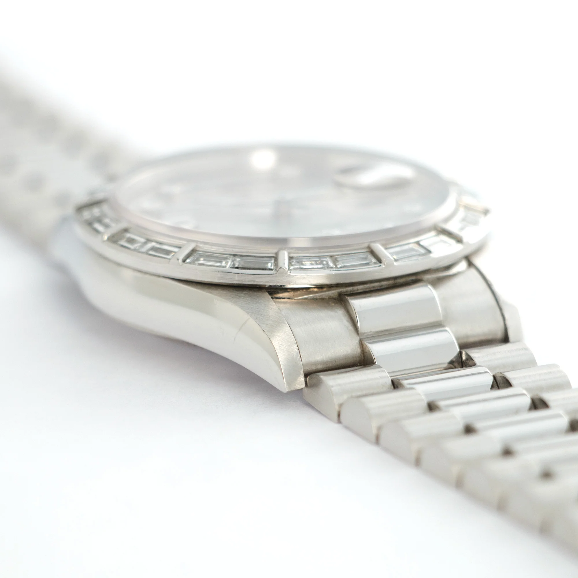 Rolex Platinum Day-Date Diamond Watch Ref. 18366 - Image 3