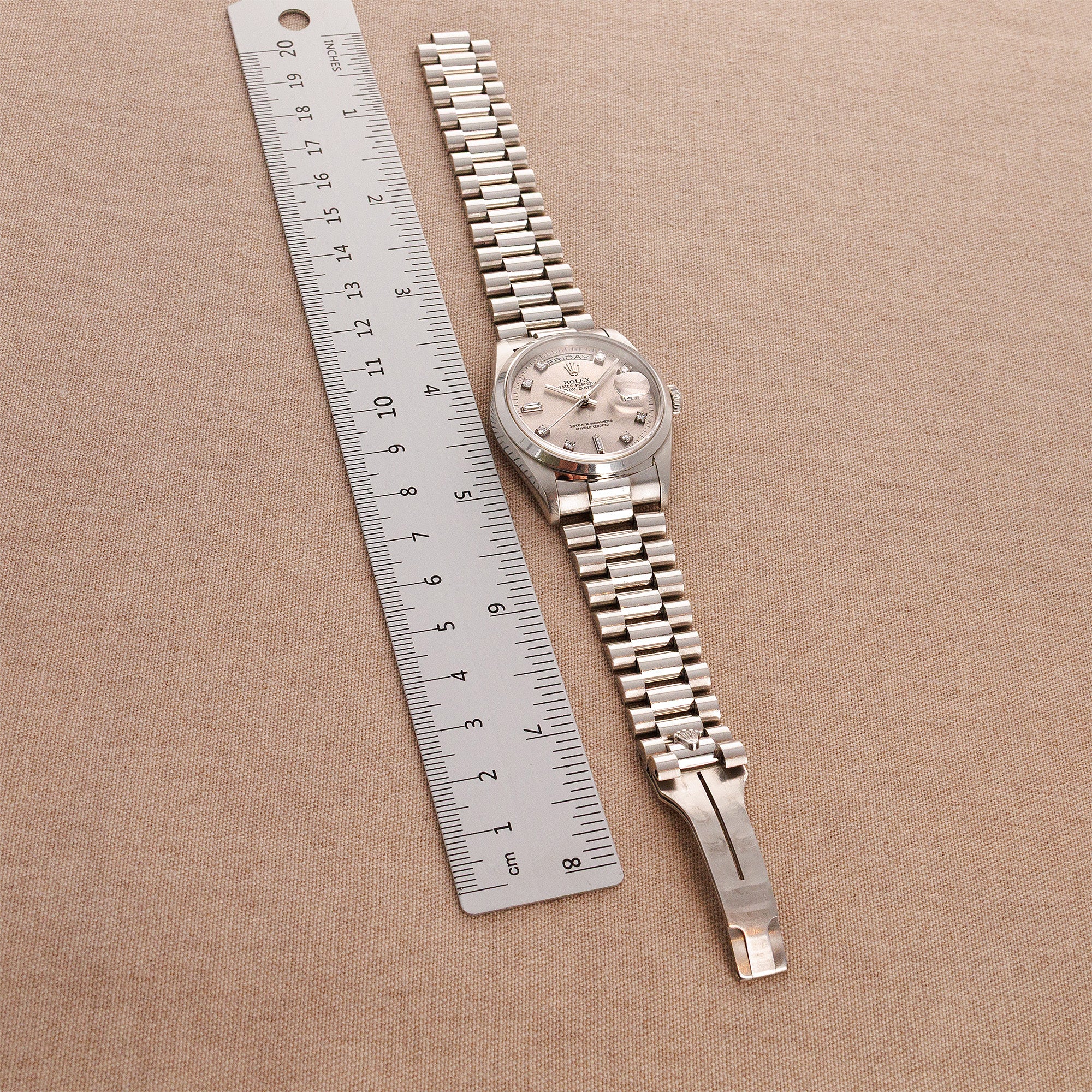 Rolex Platinum Day Date Ref. 18206 with Punched Warranty Paper - Image 8