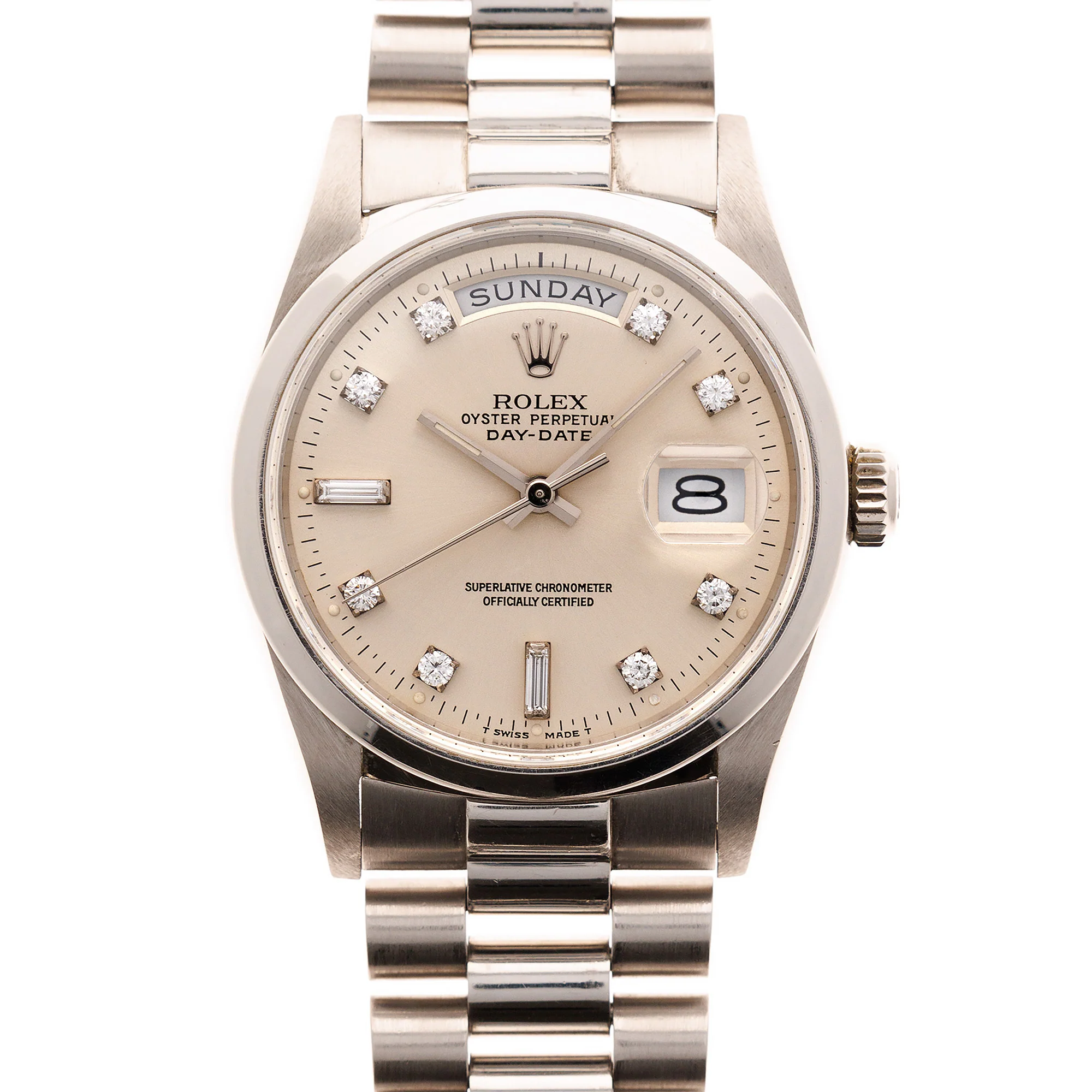 Rolex Platinum Day Date Smooth Bezel Ref. 18206