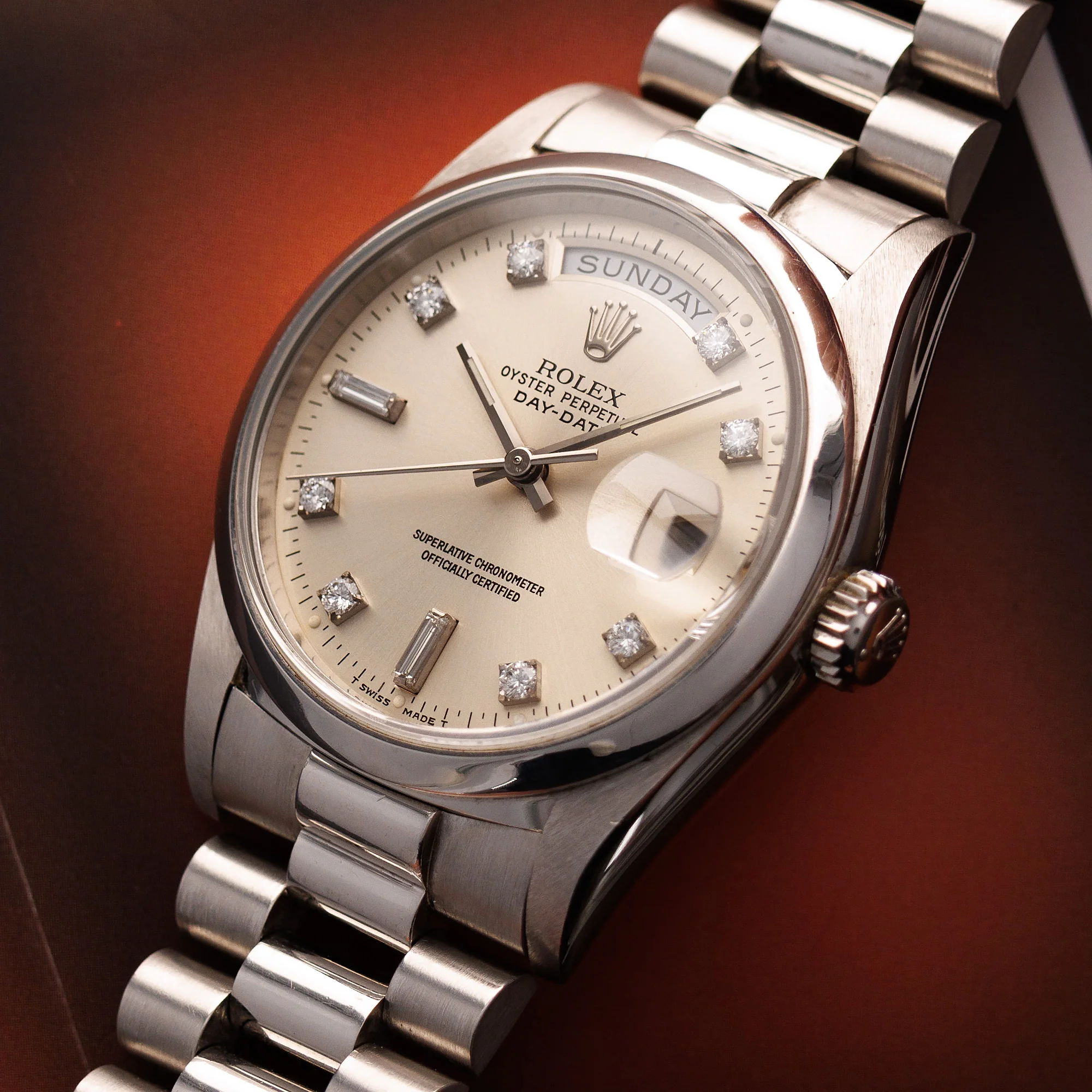 Rolex Platinum Day Date Smooth Bezel Ref. 18206 - Image 2