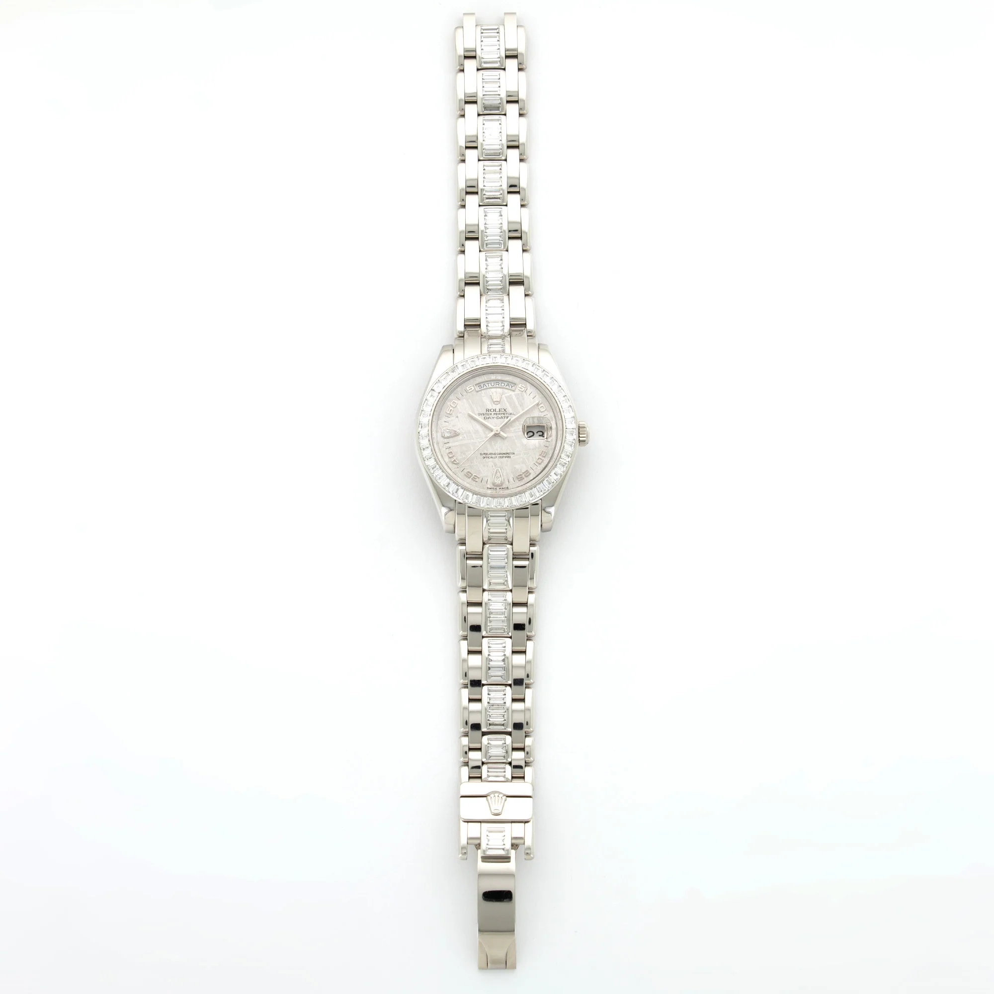 Rolex Platinum Masterpiece Baguette Diamond BraceletRef. 18956 - Image 3