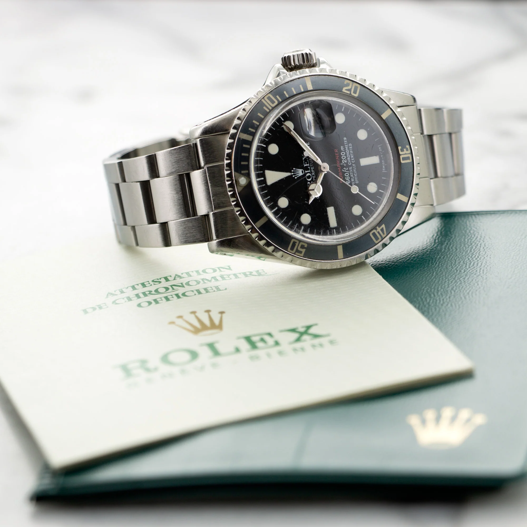 Rolex Red Submariner Watch Ref. 1680 with Original Box and Papers - Image 7