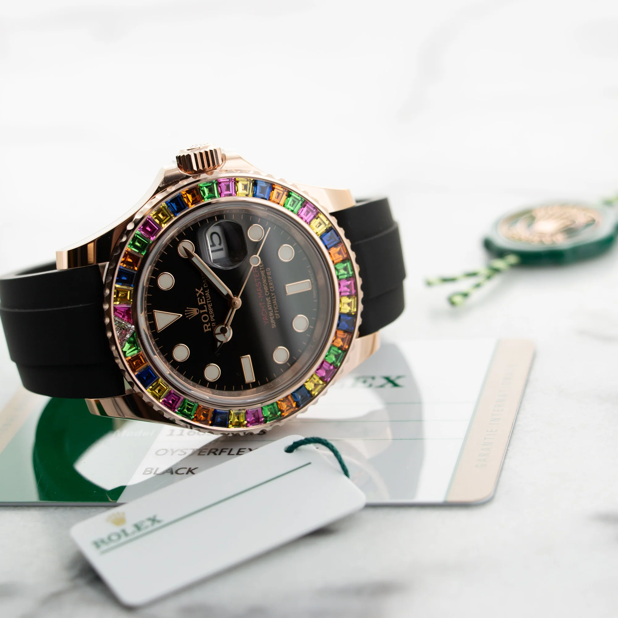 Rolex Rose Gold Yacht-Master Rainbow Watch Ref. 116695 - Image 5