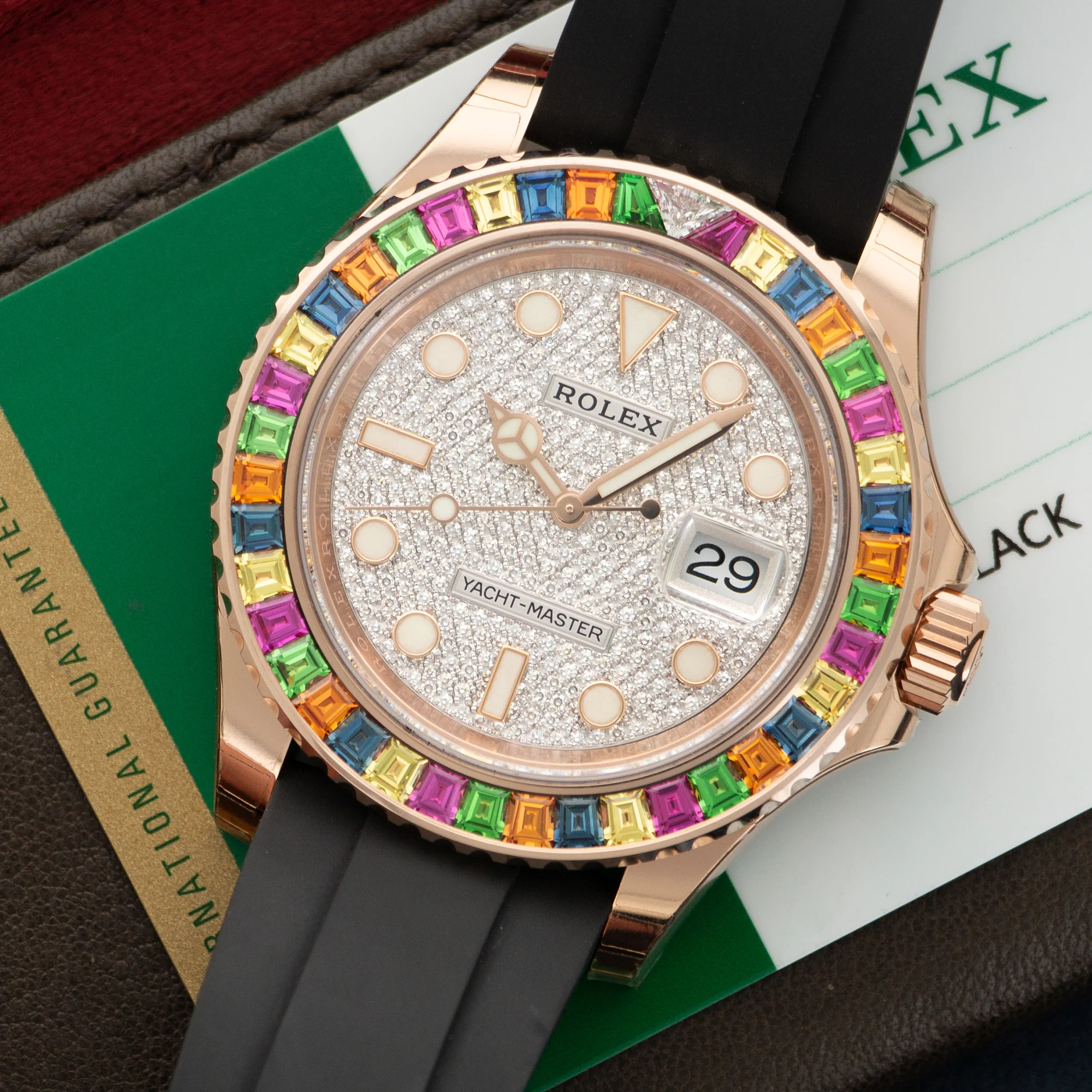 Rolex Rose Gold Yacht-Master Rainbow Watch Ref. 116695 - Image 2