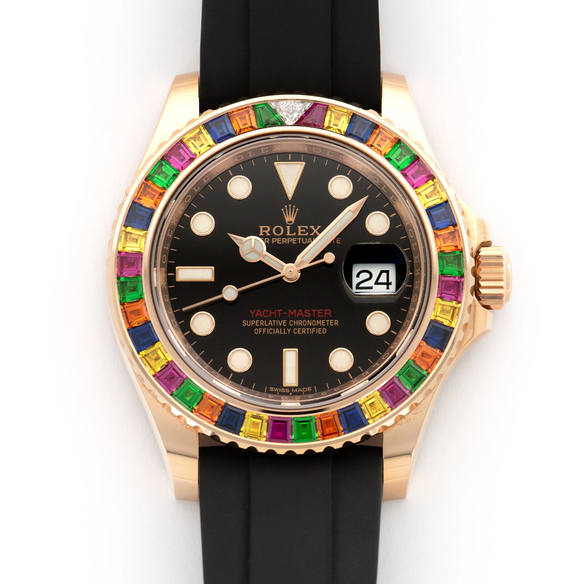 Rolex Rose Gold Yacht-Master Rainbow Watch Ref. 116695