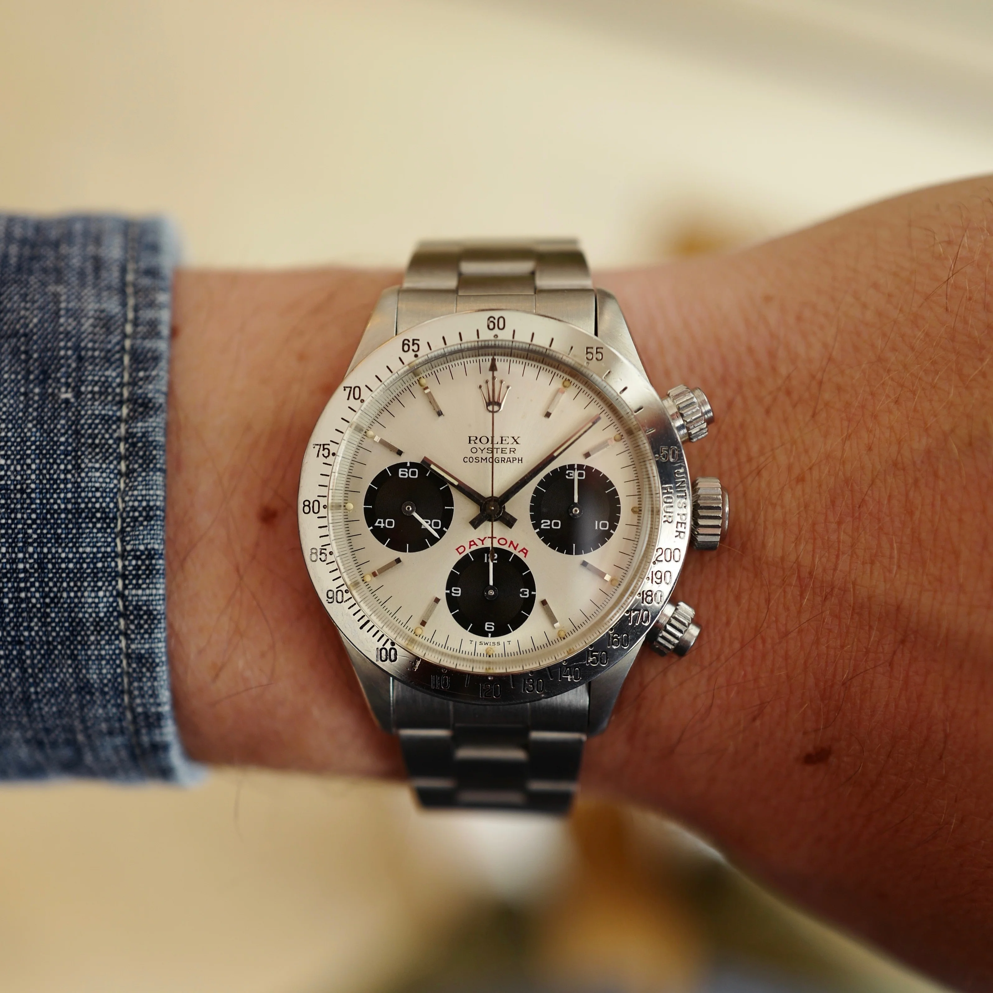 Rolex Steel Cosmograph Daytona Big Red Watch Ref. 6265 - Image 7