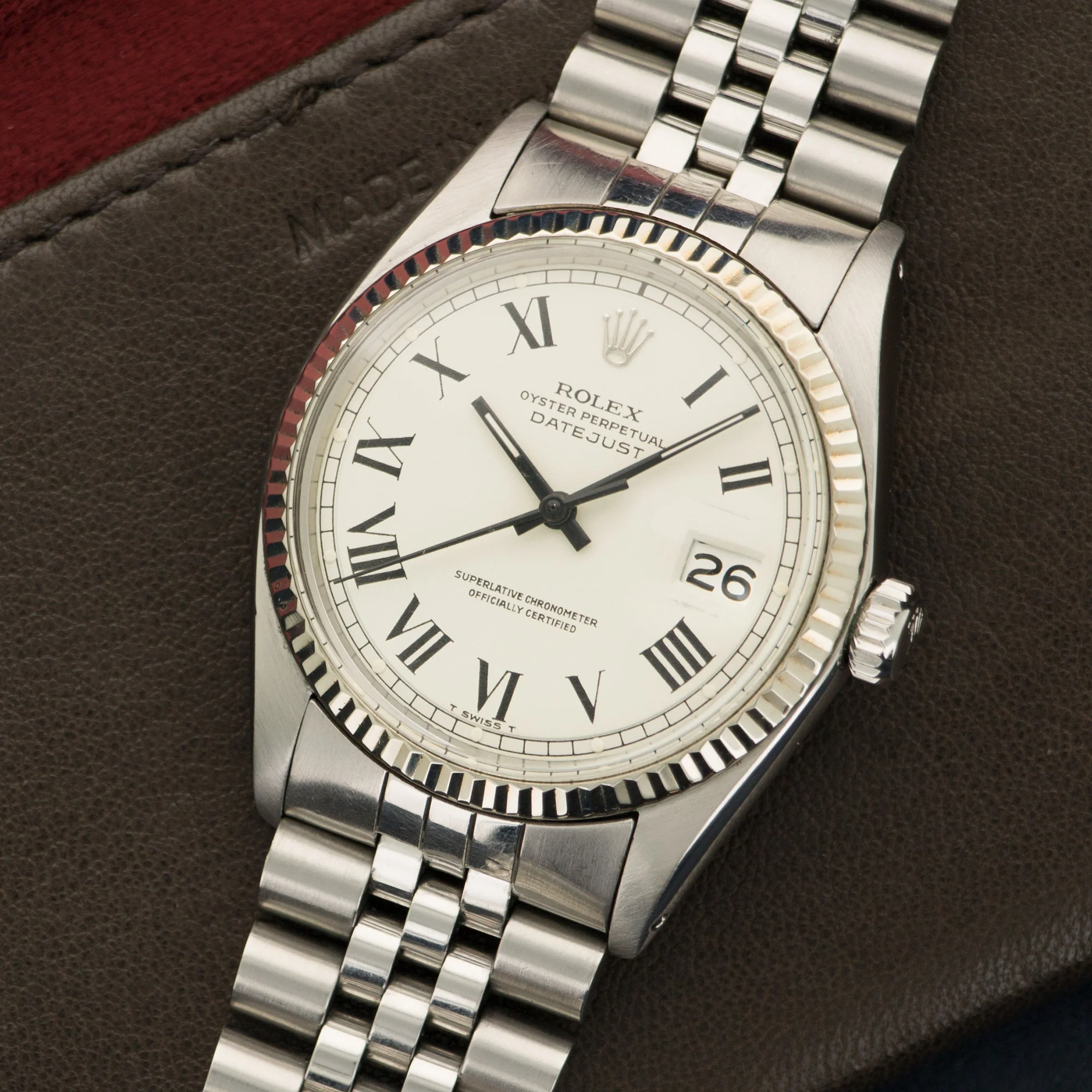 Rolex Steel Datejust Buckley Dial Watch Ref. 1601 - Image 2