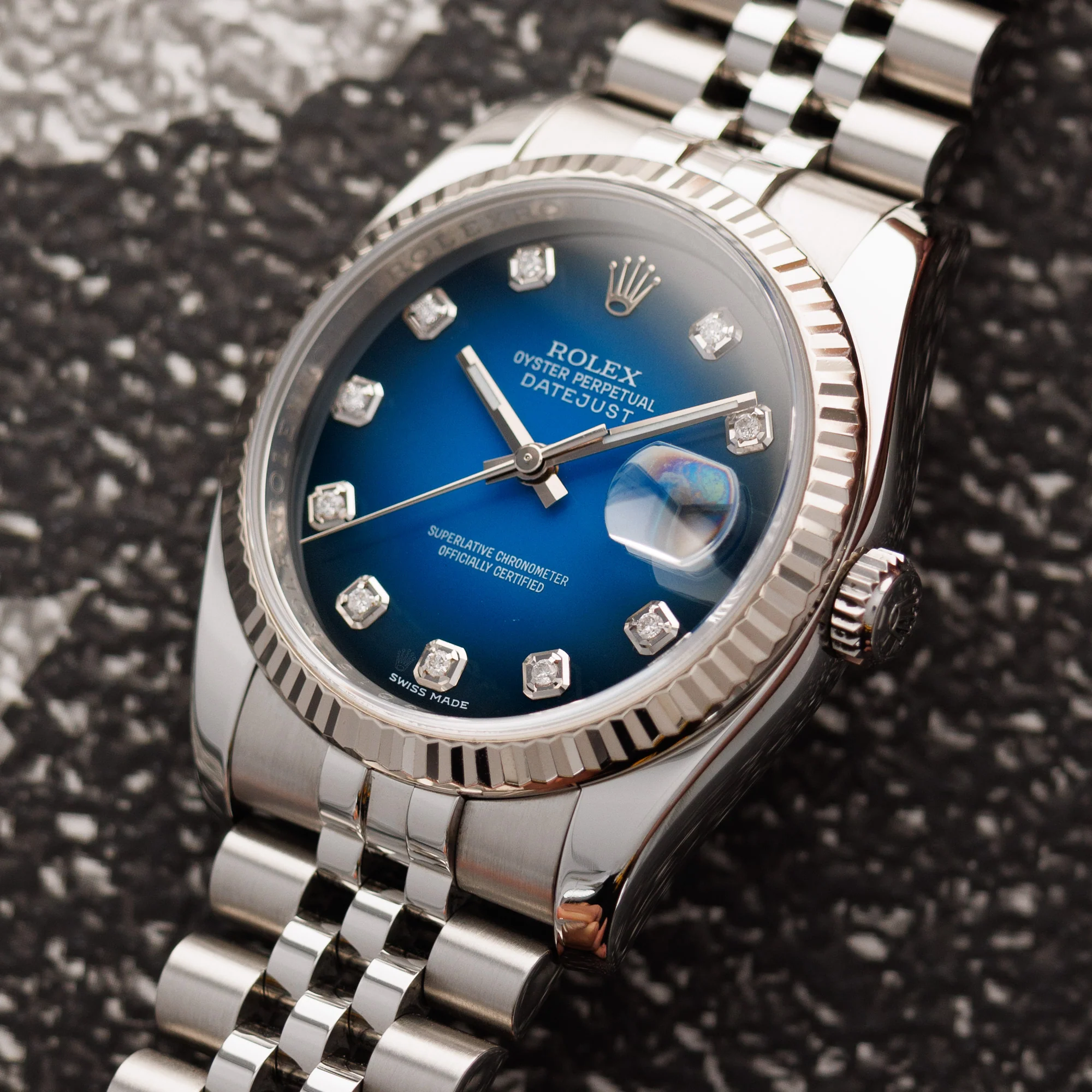 Rolex Steel Datejust Ref. 116234 with Blue Vignette Dial - Image 2