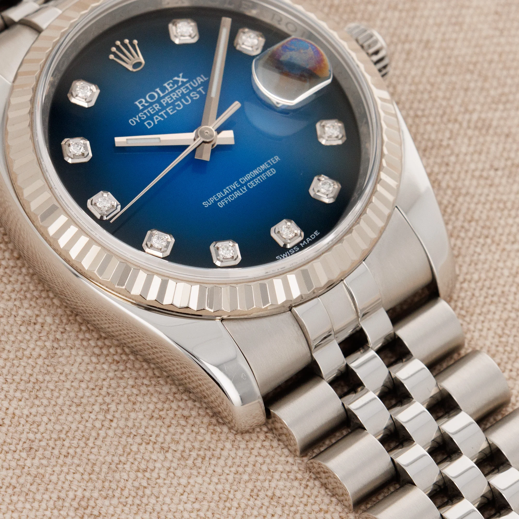 Rolex Steel Datejust Ref. 116234 with Blue Vignette Dial - Image 4