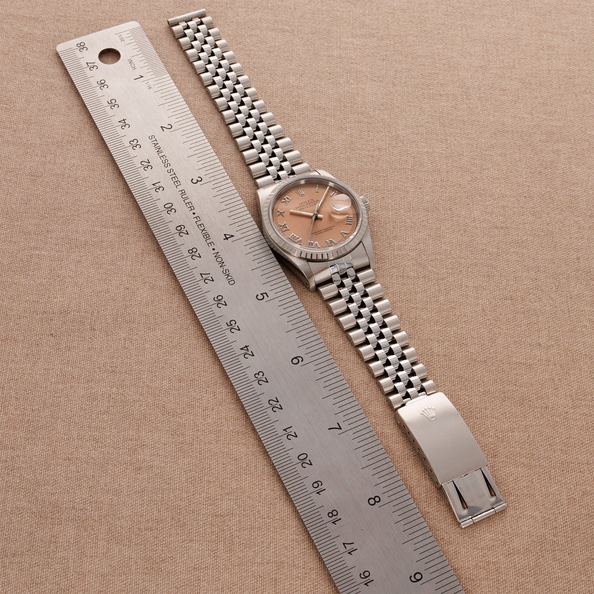 Rolex Steel Datejust Ref. 16220 with Salmon Dial - Image 8