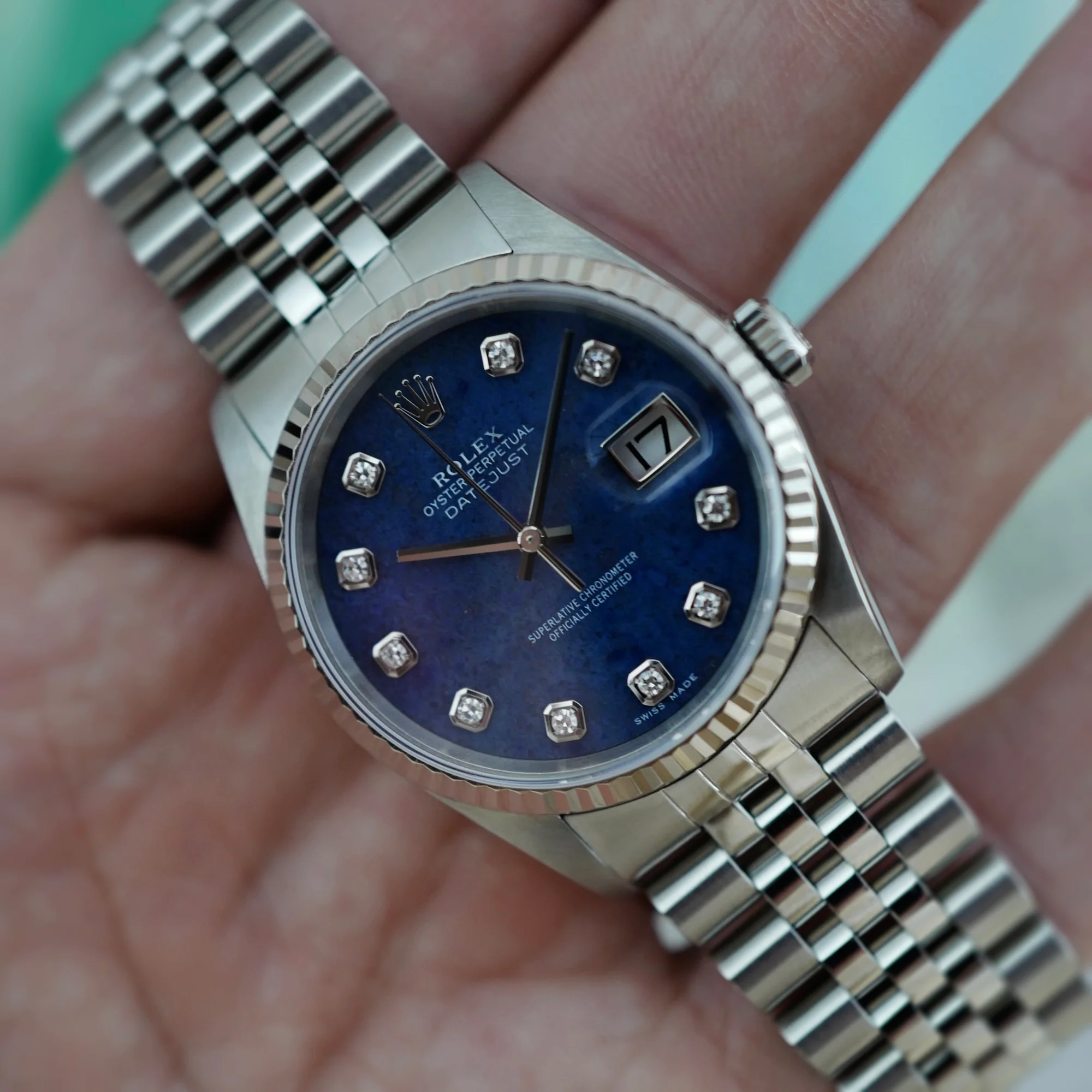 Rolex Steel Datejust Ref. 16234 with Sodalite Dial - Image 4