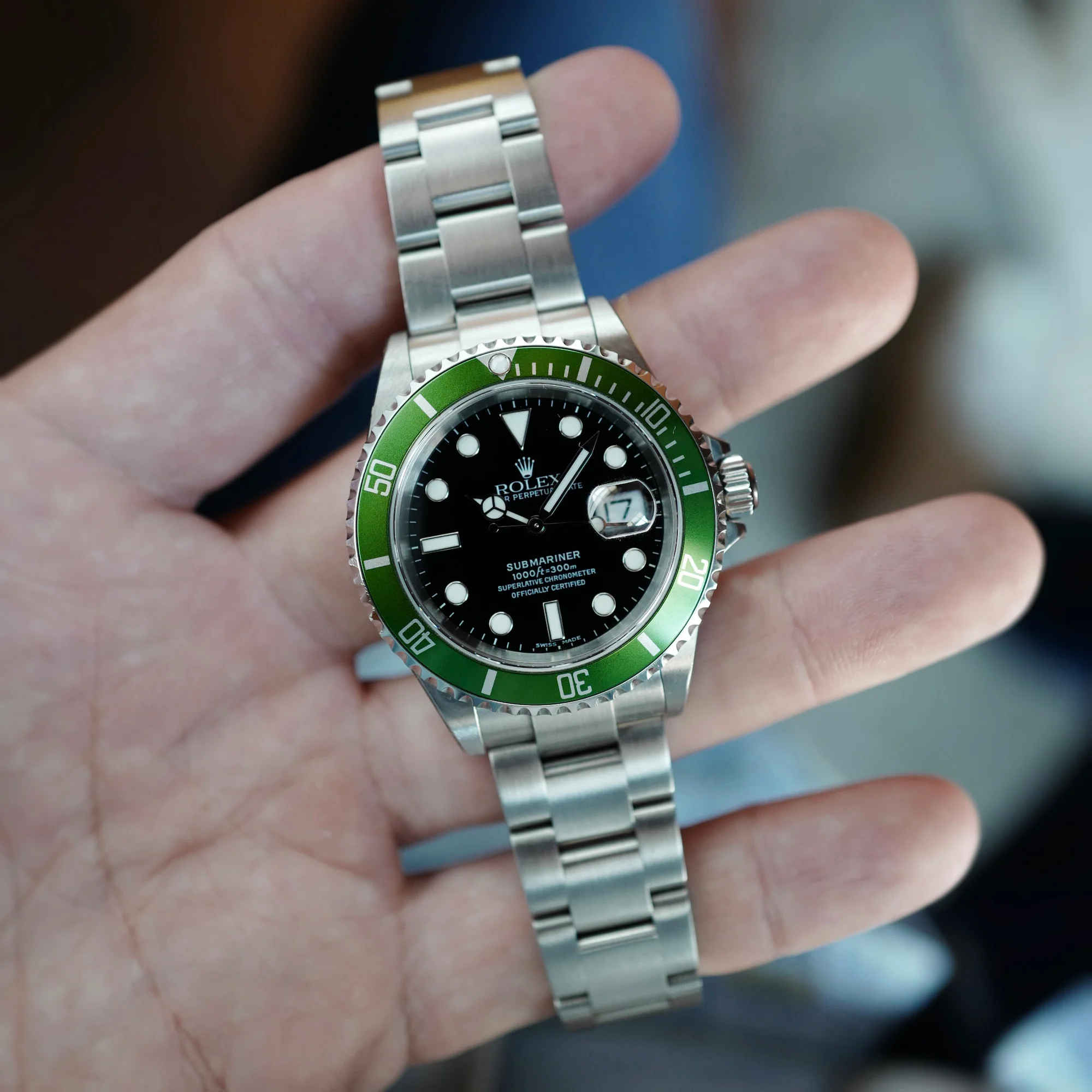 Rolex Steel Kermit Submariner Ref. 16610LV in NOS Condition with Y Serial (New Arrival) - Image 2
