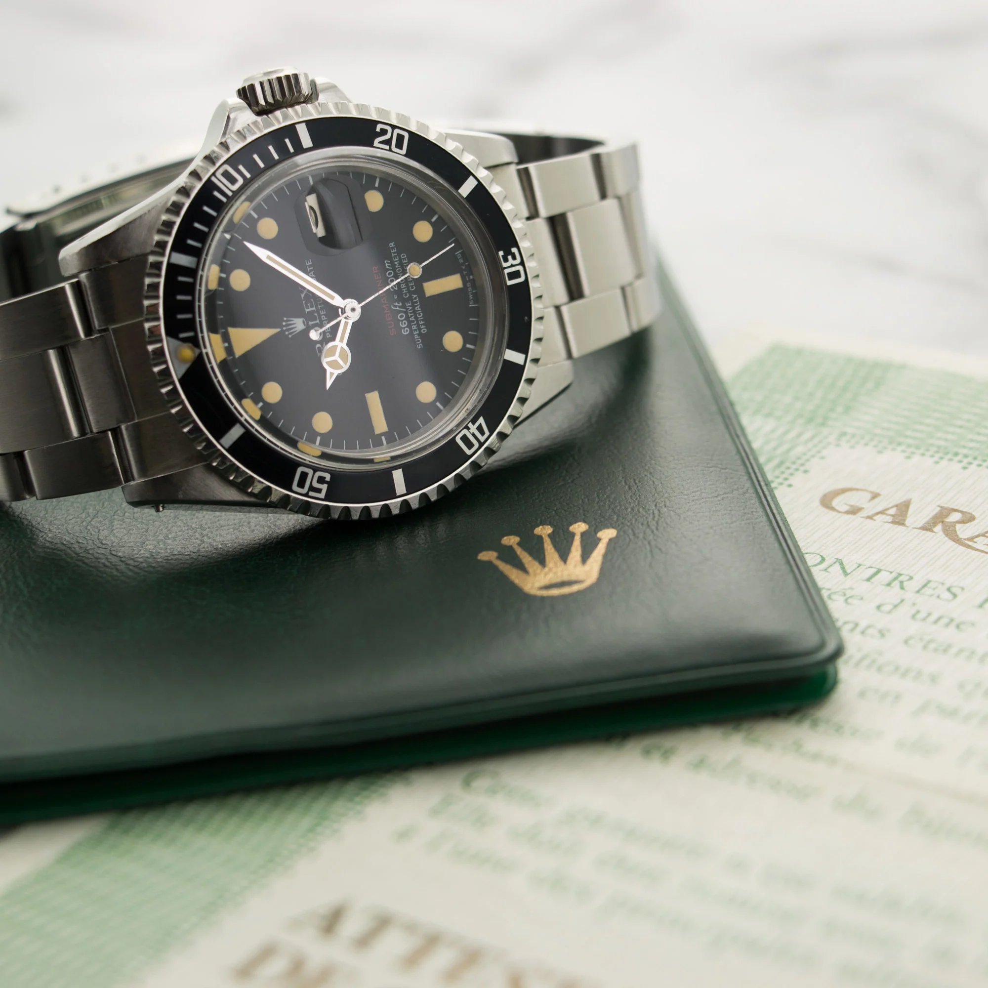 Rolex Steel Red Submariner Watch Ref. 1680 With Original Papers - Image 7