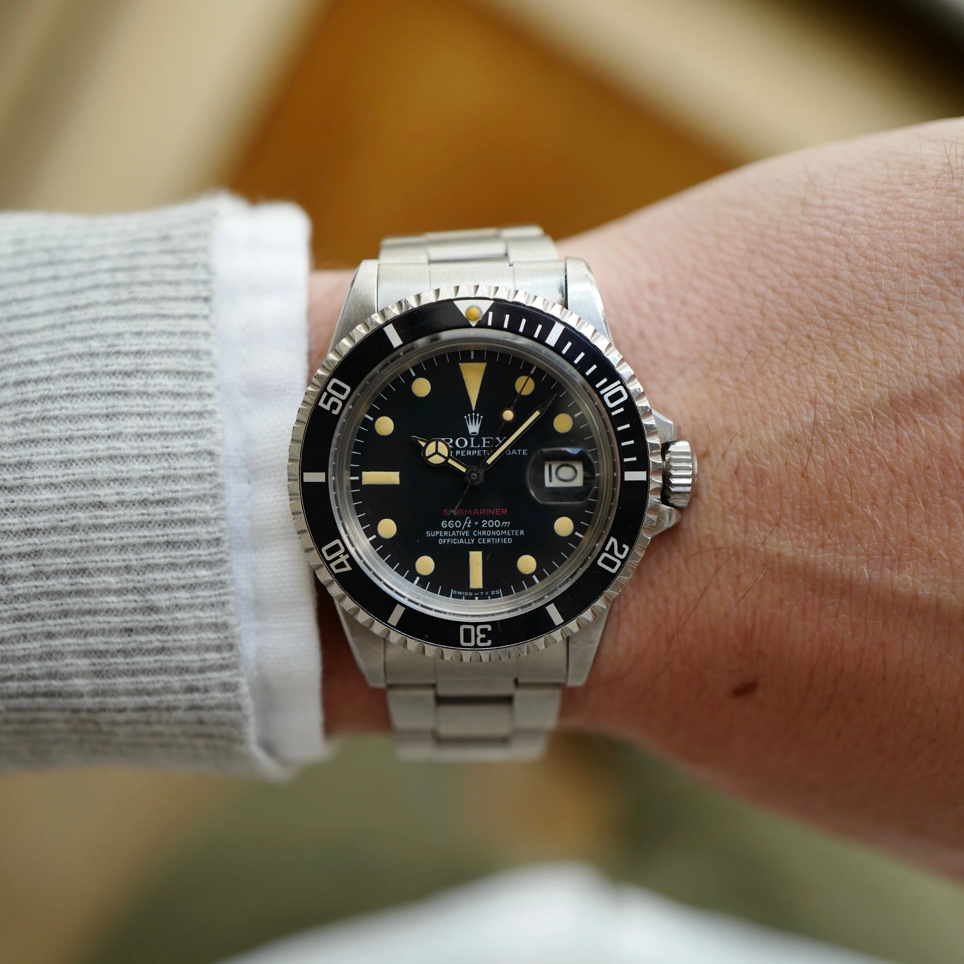 Rolex Steel Red Submariner Watch Ref. 1680 With Original Papers - Image 8