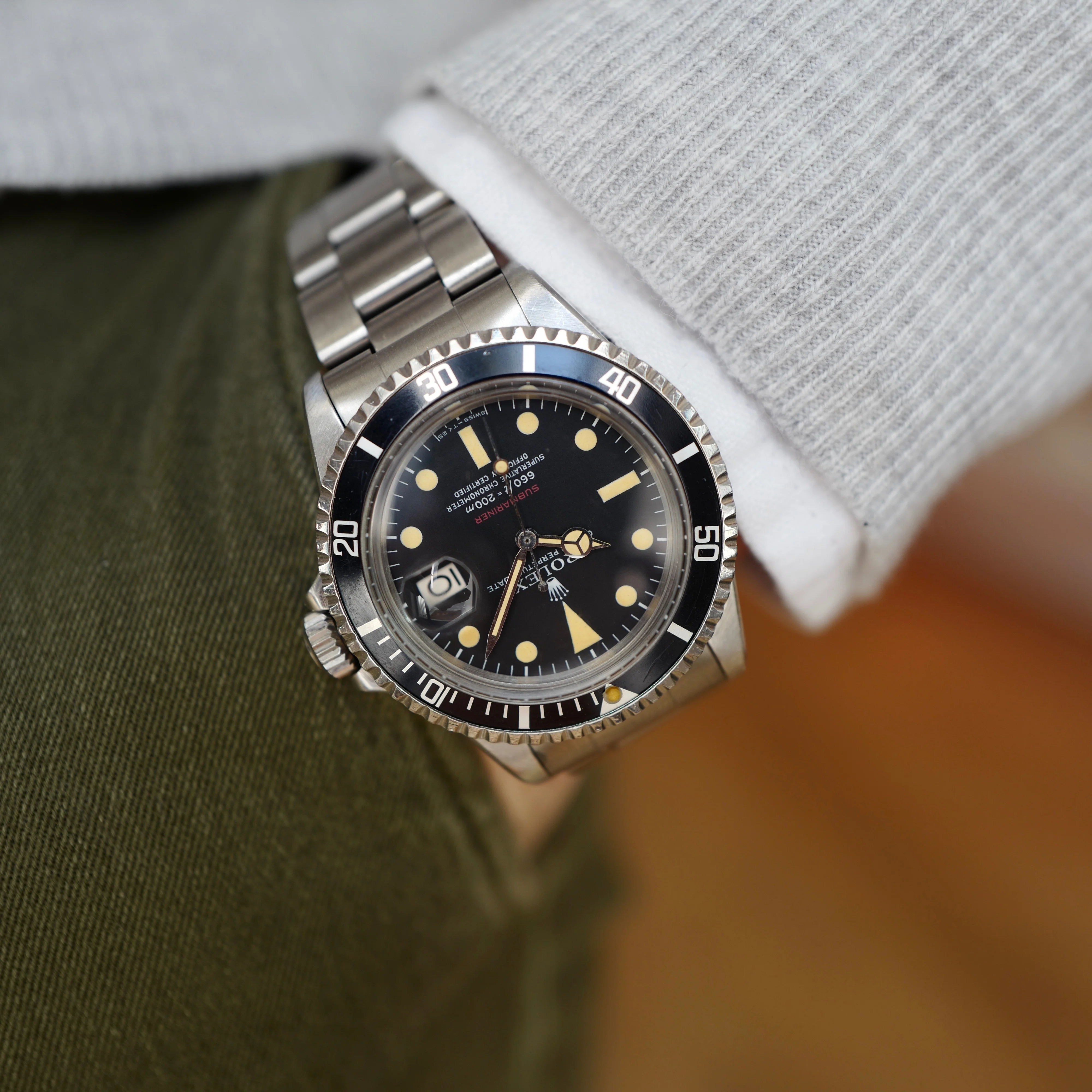 Rolex Steel Red Submariner Watch Ref. 1680 With Original Papers - Image 9