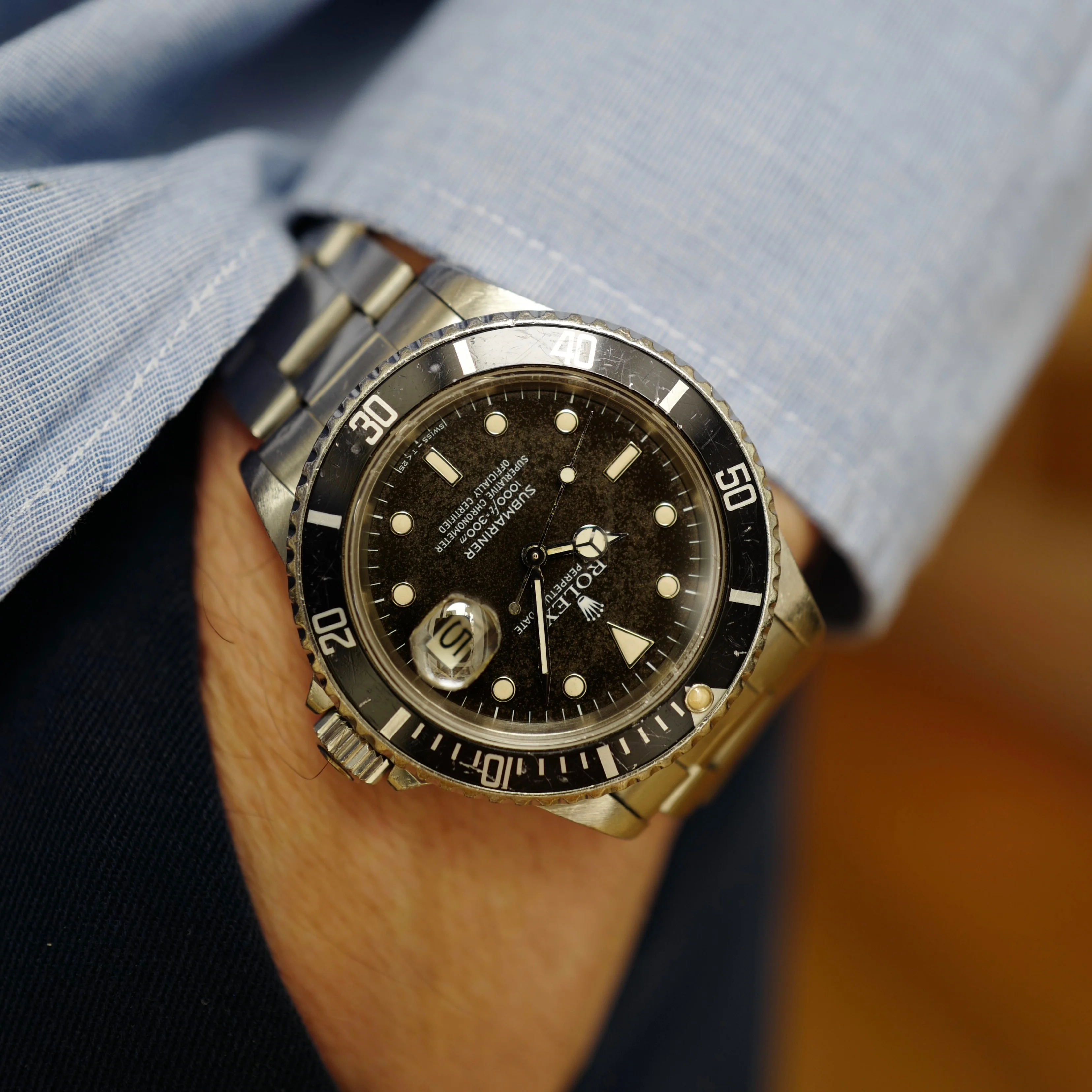 Rolex Steel Submariner Watch Ref. 16800 with Original Warranty Paper - Image 9