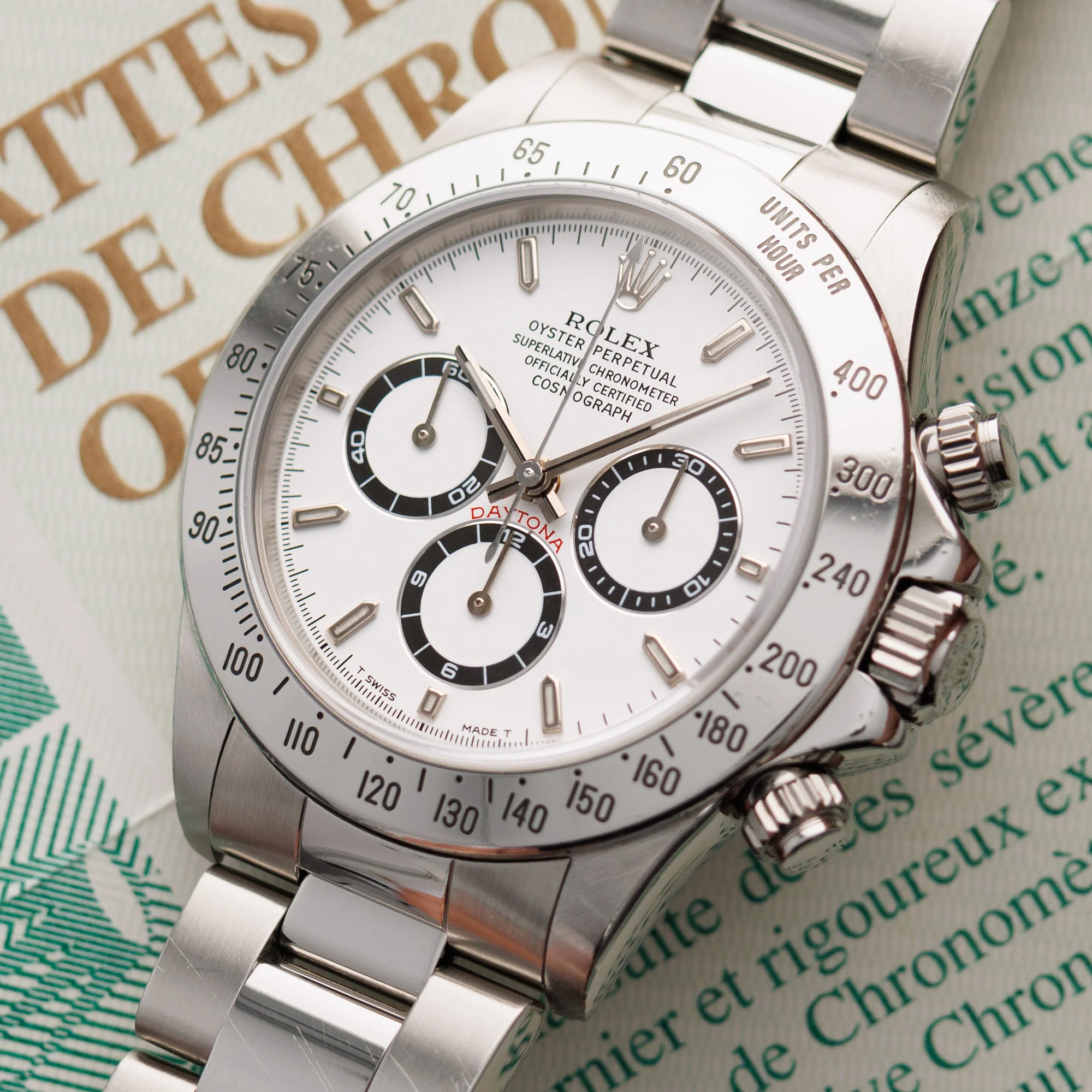 Rolex Steel Zenith Daytona Chronograph Ref. 16520 with Original Warranty - Image 2