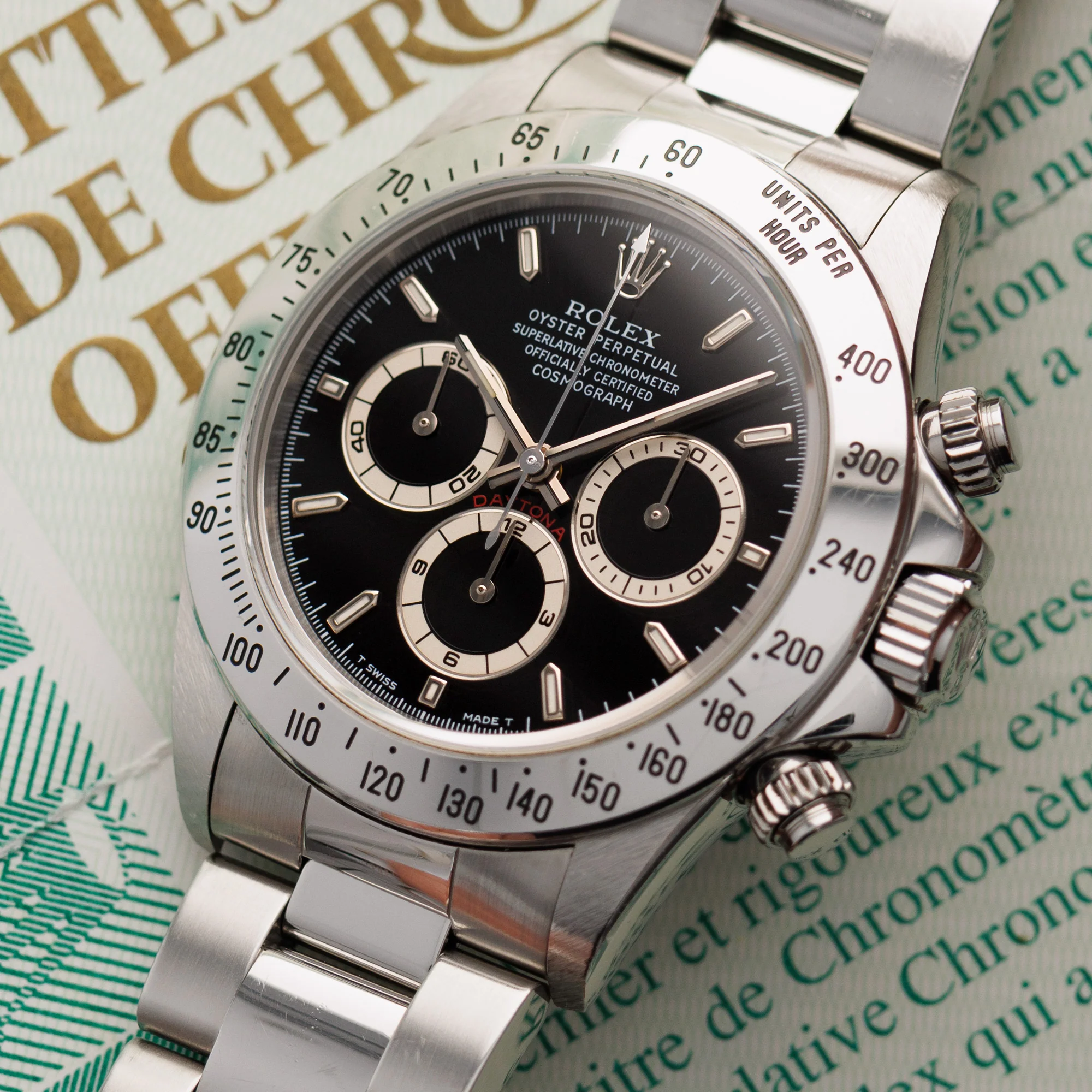 Rolex Steel Zenith Daytona Chronograph Ref. 16520 with Original Warranty - Image 2