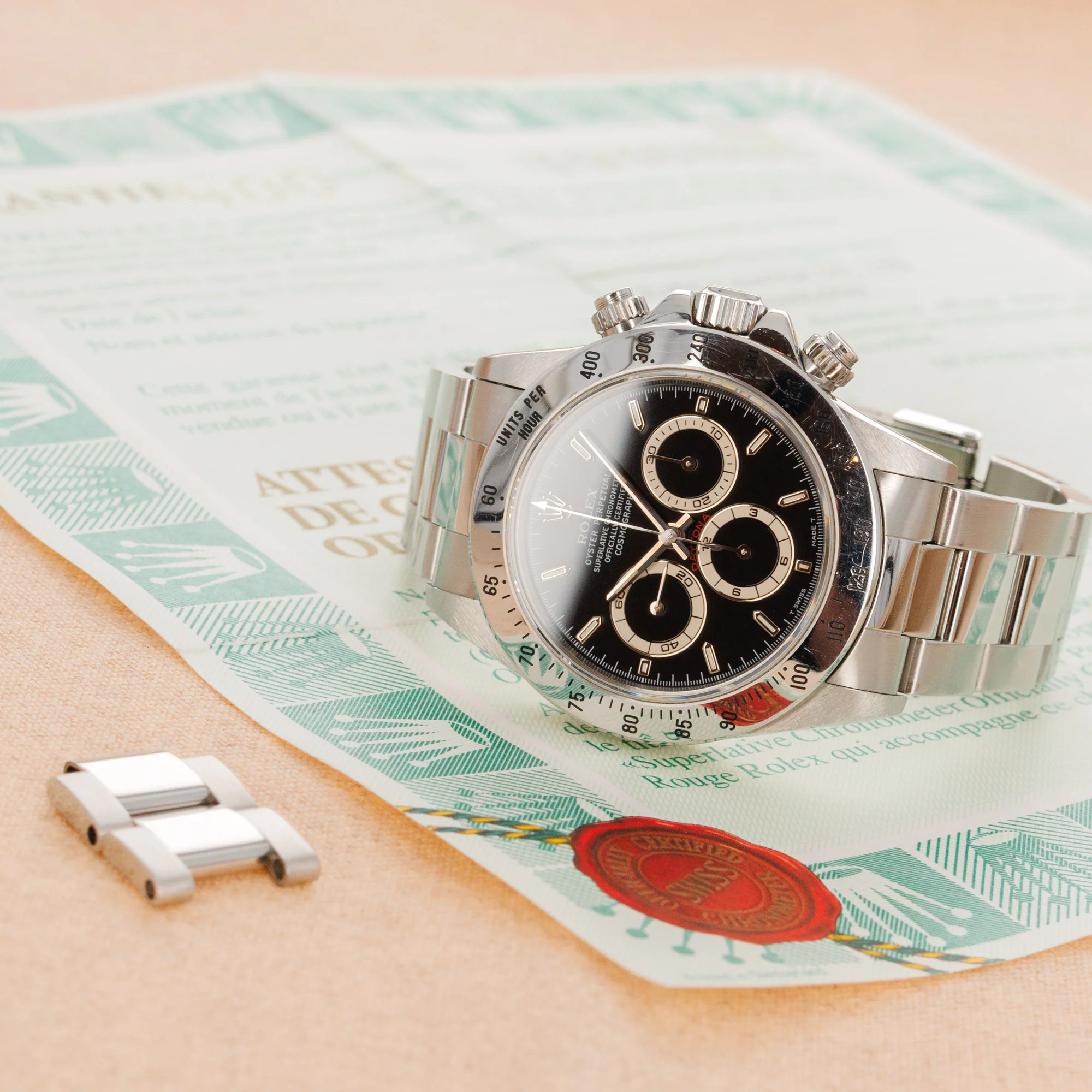 Rolex Steel Zenith Daytona Chronograph Ref. 16520 with Original Warranty - Image 5