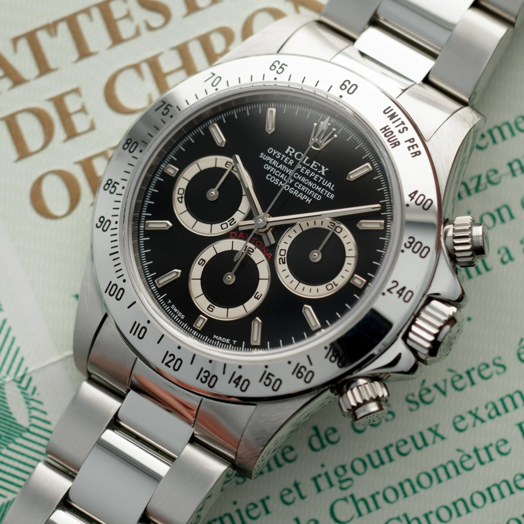 Rolex Steel Zenith Daytona Ref. 16520 in New Old Stock Condition with Warranty - Image 2