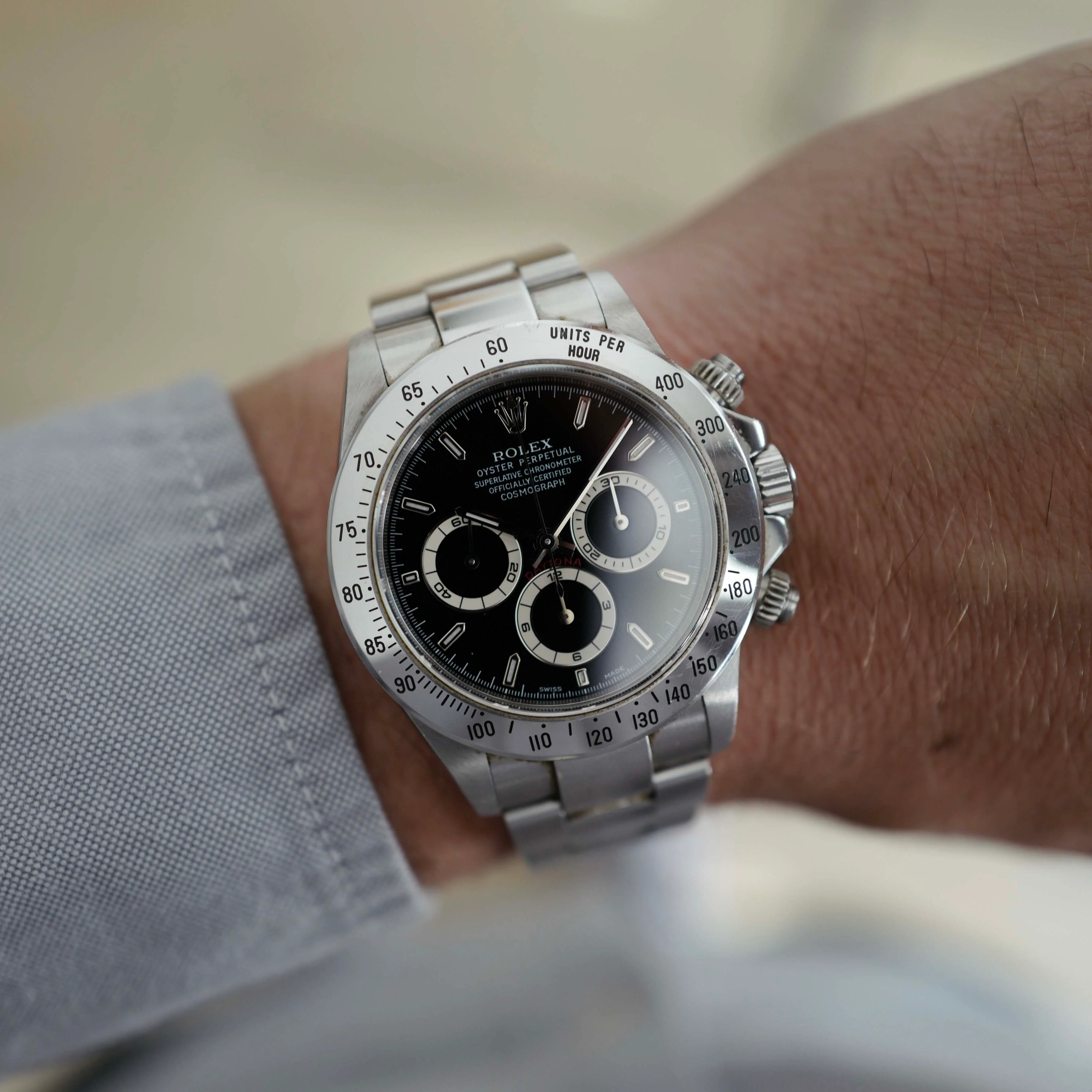Rolex Steel Zenith Daytona Ref. 16520 with Original Caseback Sticker - Image 3