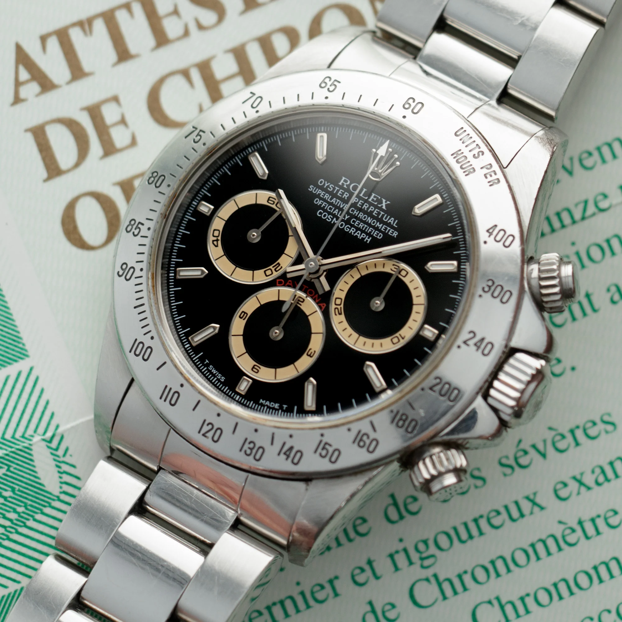 Rolex Steel Zenith Daytona Ref. 16520 with Original Papers and Brown Subdials - Image 2