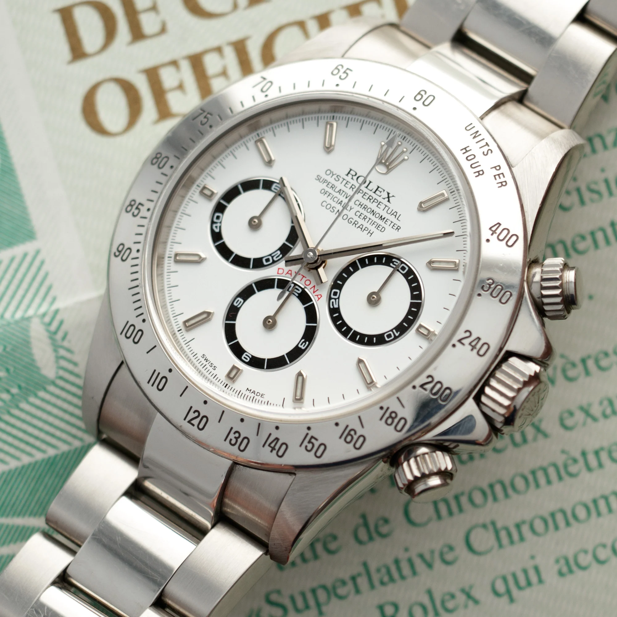 Rolex Steel Zenith Daytona Ref. 16520 with Original Warranty Paper - Image 2