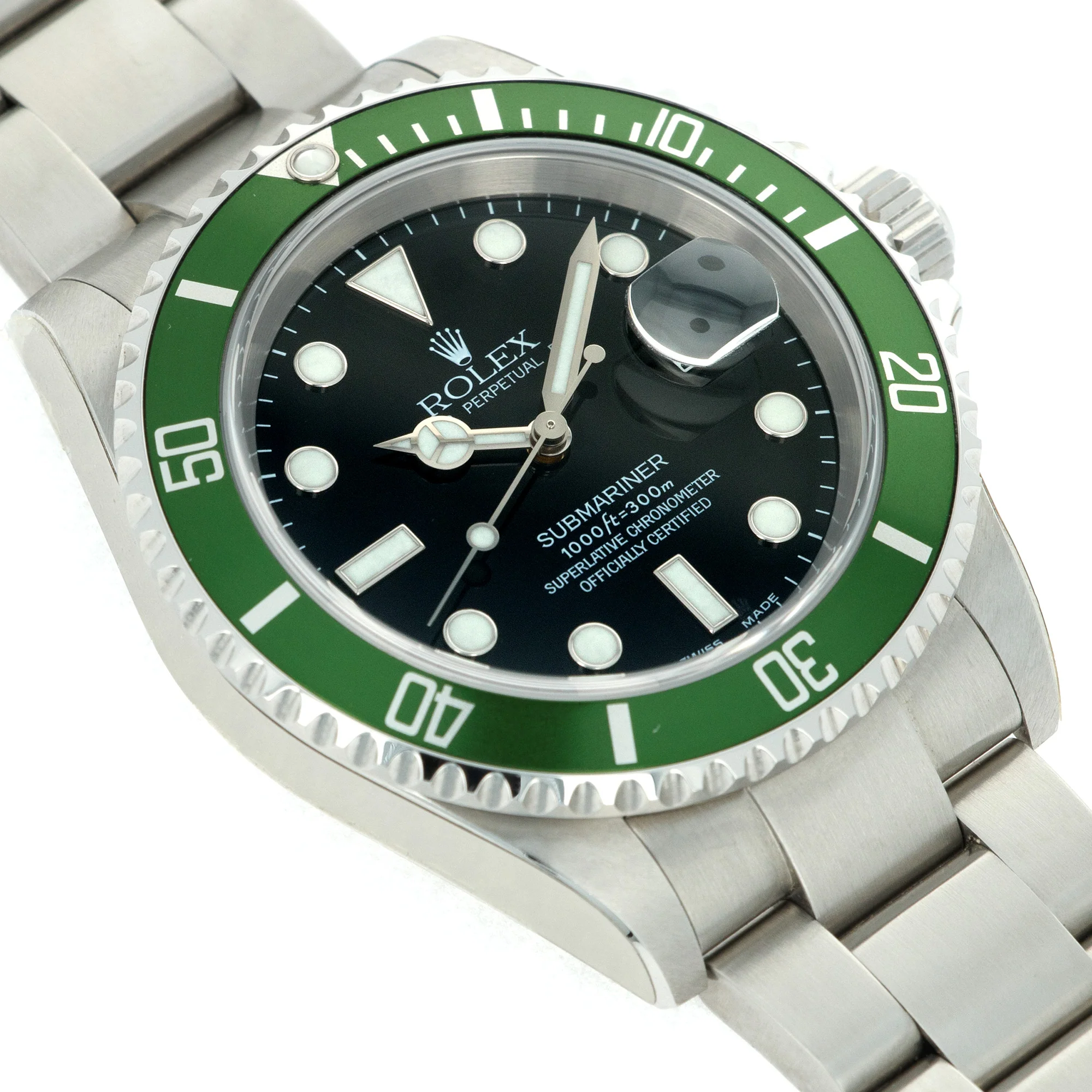 Rolex Anniversary Flat Four Submariner Ref. 16610, with Original Box and Papers New Old Stock - Image 3
