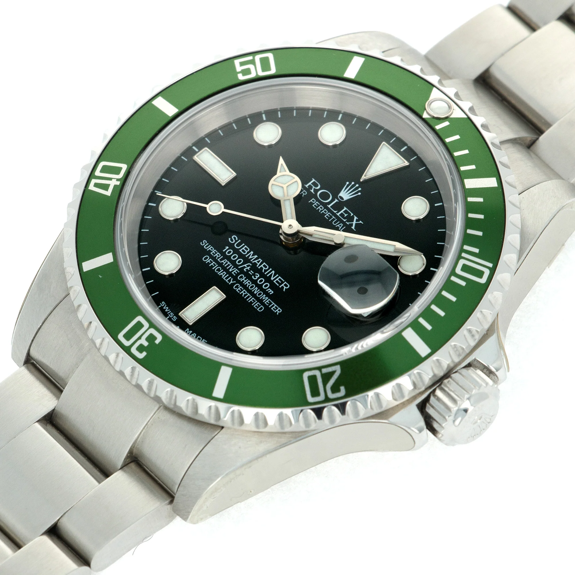 Rolex Anniversary Flat Four Submariner Ref. 16610, with Original Box and Papers New Old Stock - Image 4