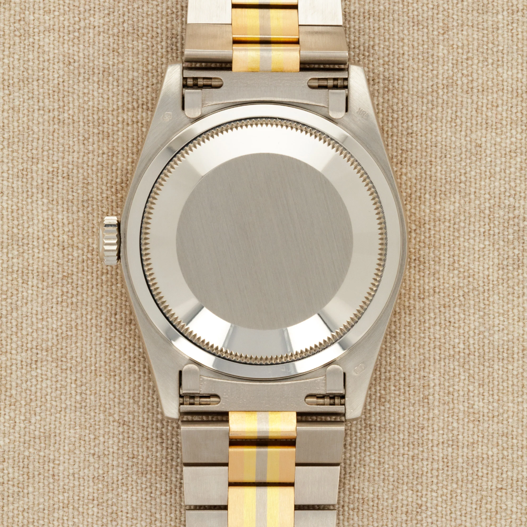 Rolex Tridor Day-Date Ref. 18239 with Mother of Pearl and Baguette Diamond Dial - Image 7