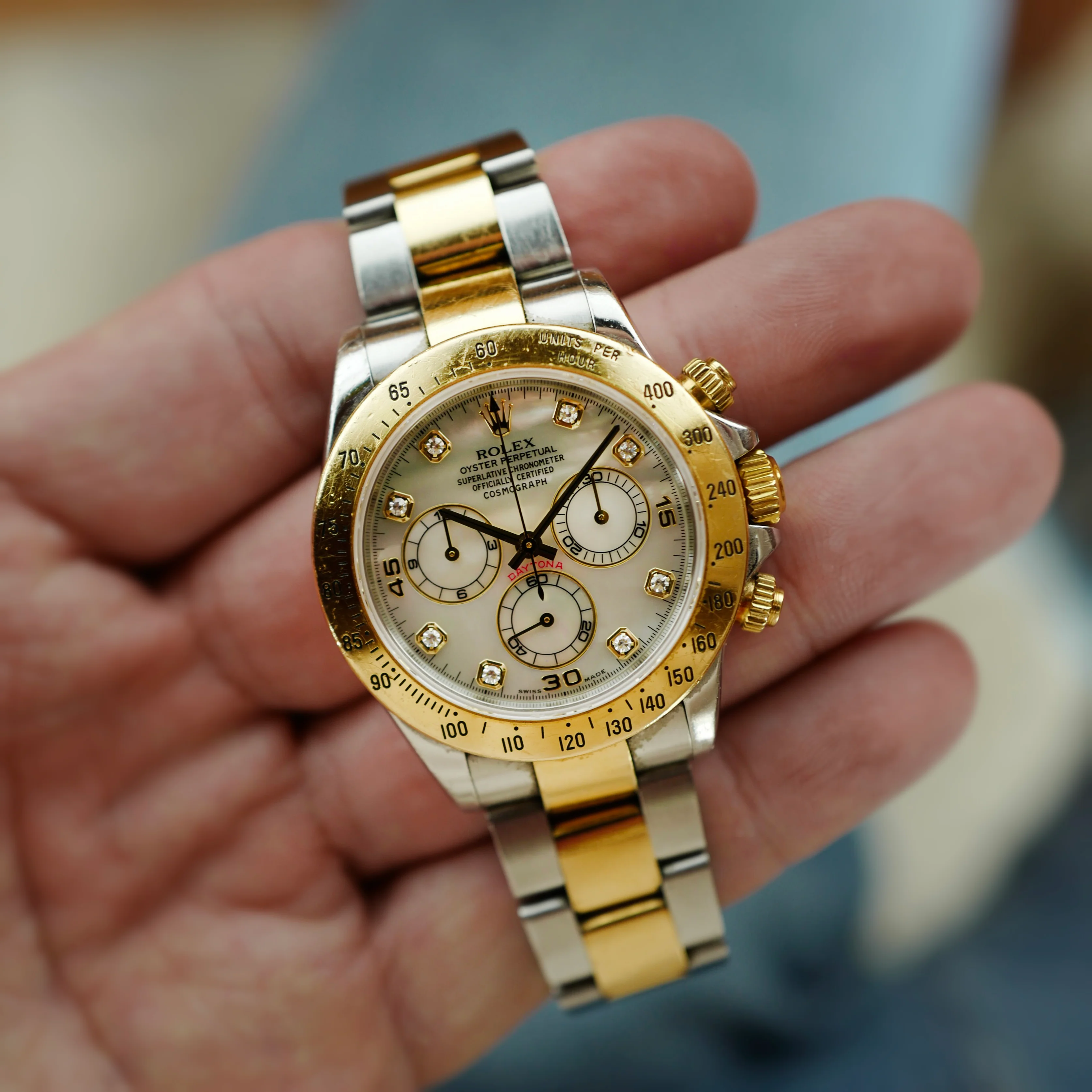 Rolex Two-Tone Daytona Ref. 116523 with Mother of Pearl Dial with Papers (New Arrival) - Image 4