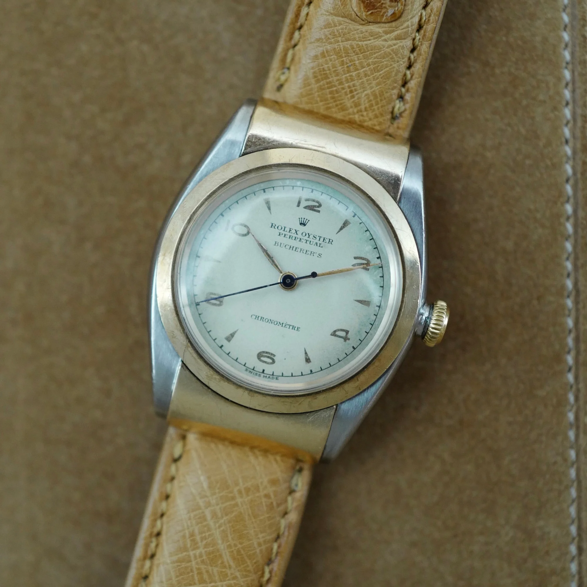 Rolex Two-Tone Oyster Perpetual Hooded Bubbleback Ref. 3065, Retailed by Bucherers - Image 3