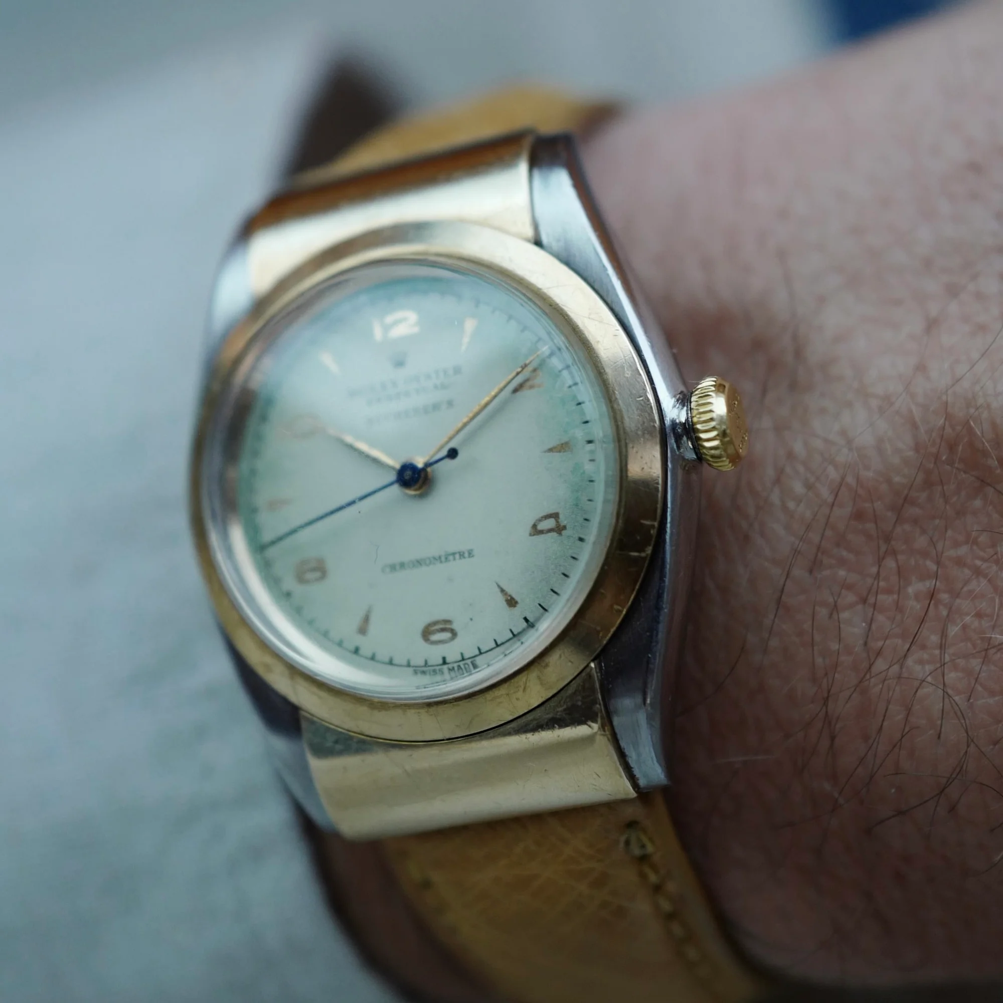 Rolex Two-Tone Oyster Perpetual Hooded Bubbleback Ref. 3065, Retailed by Bucherers - Image 7