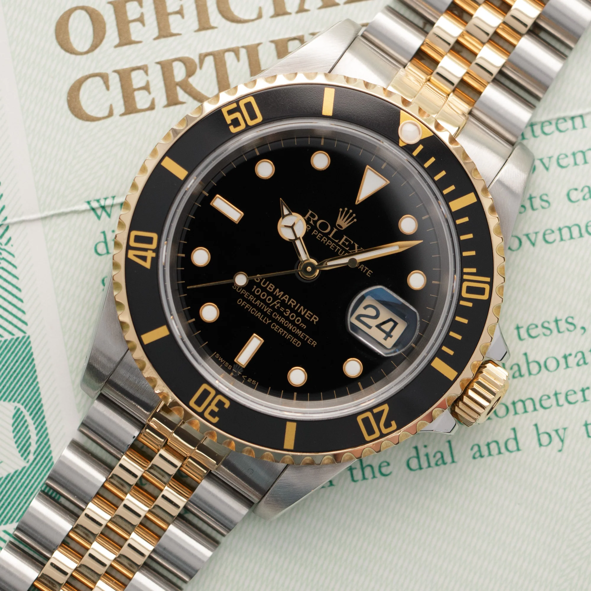 Rolex Two-Tone Submariner, Ref. 16613 with Original Paper - Image 2