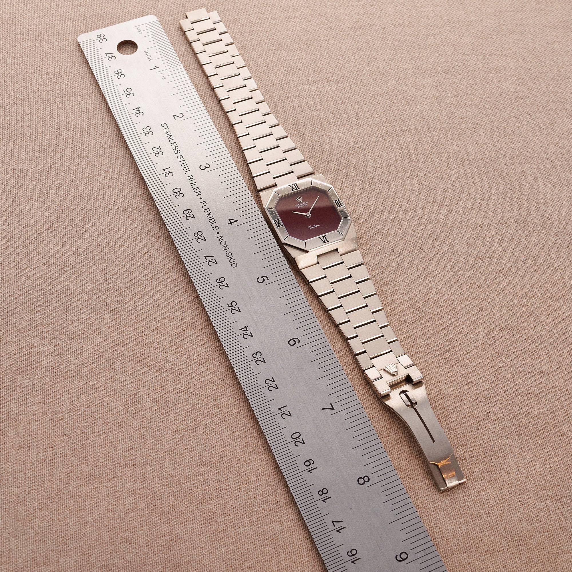 Rolex White Gold Cellini Ref. 4350 with Red Dial - Image 4
