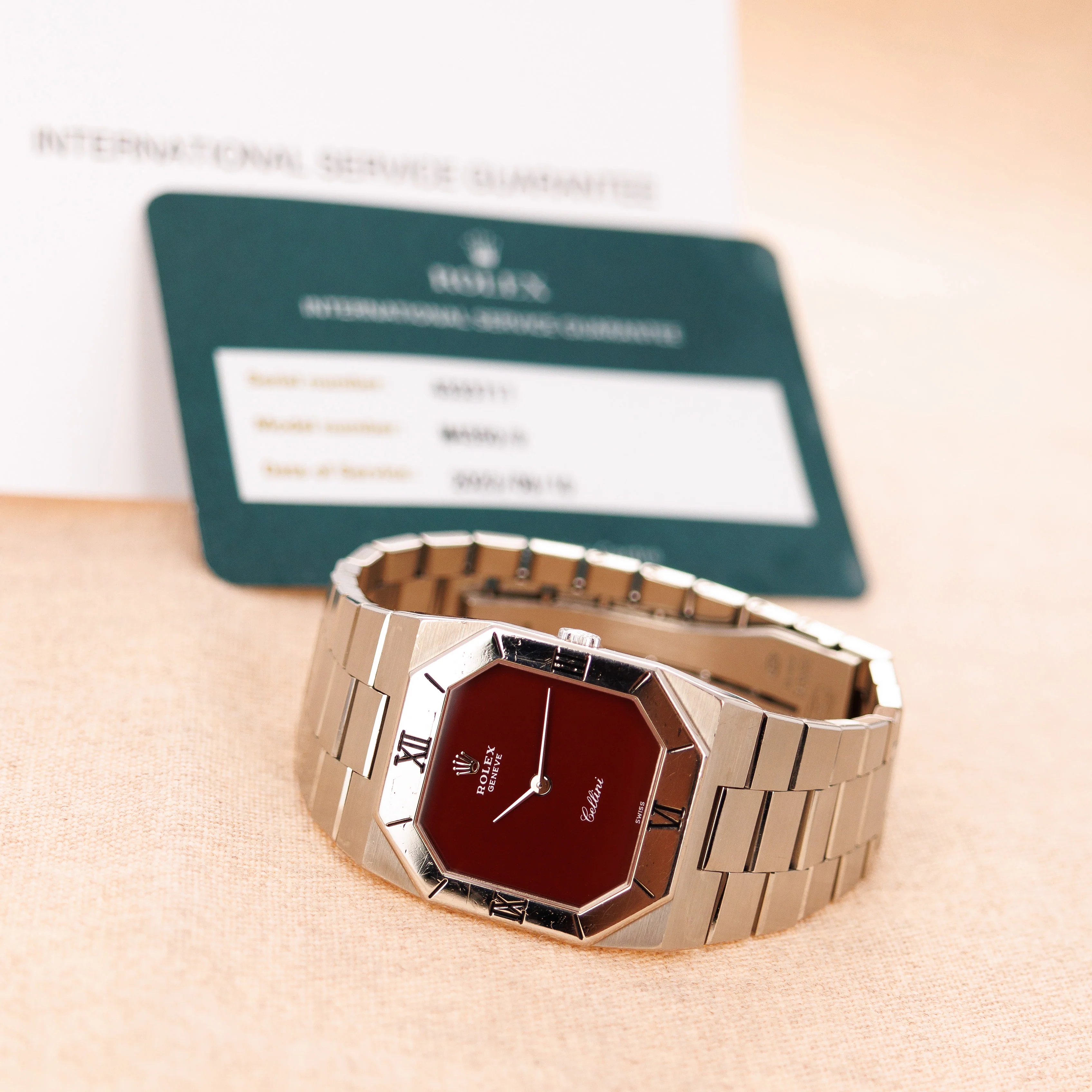 Rolex White Gold Cellini Ref. 4350 with Red Dial - Image 5