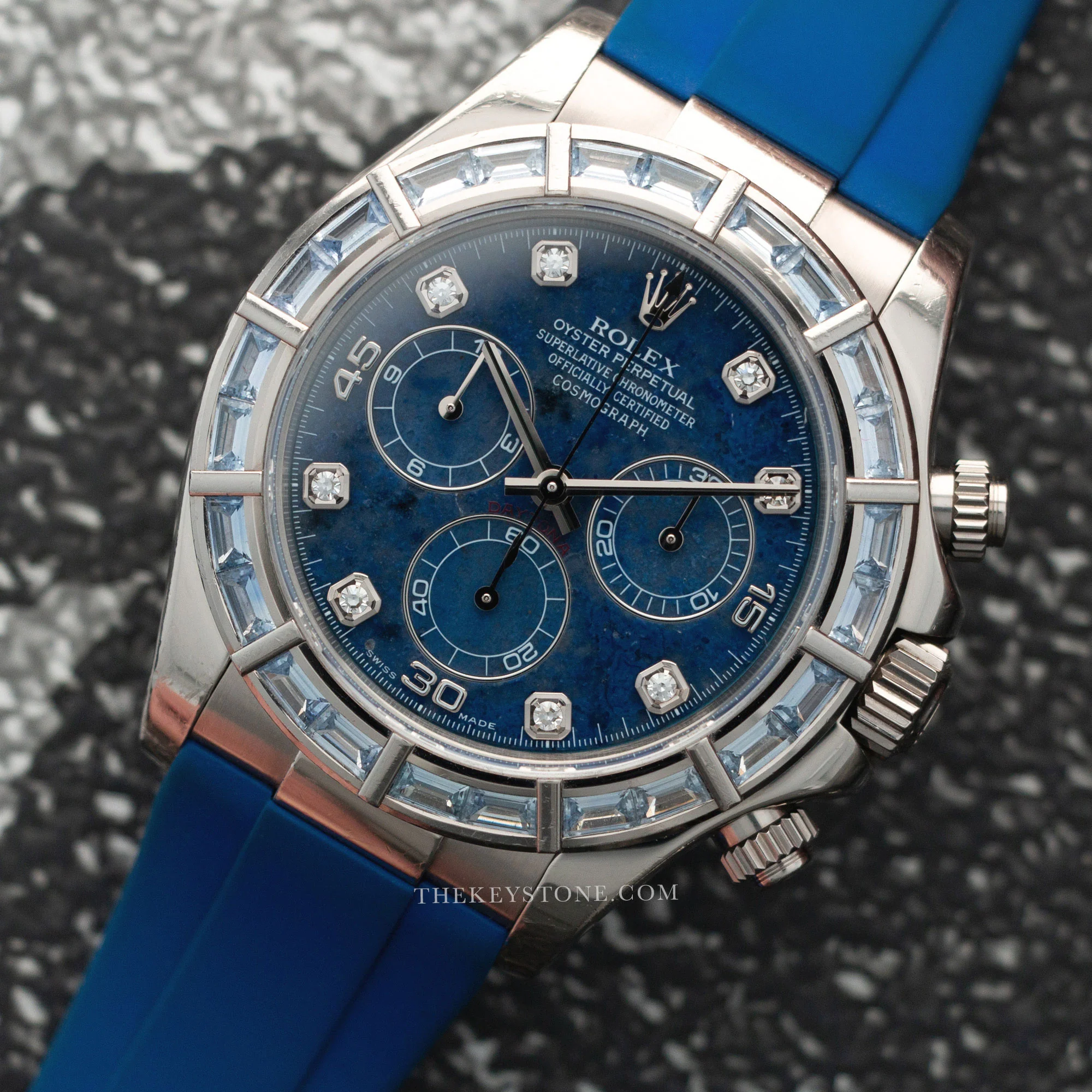Rolex White Gold Cosmograph Daytona Sapphire Diamond Watch Ref. 116589 - Image 2