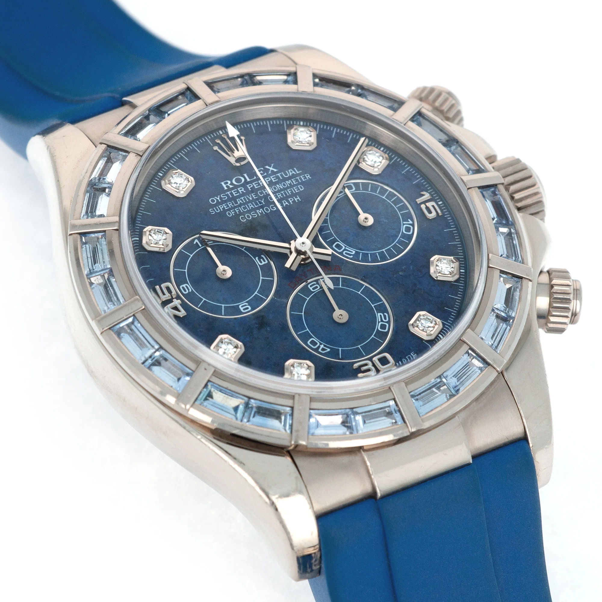 Rolex White Gold Cosmograph Daytona Sapphire Diamond Watch Ref. 116589 - Image 3