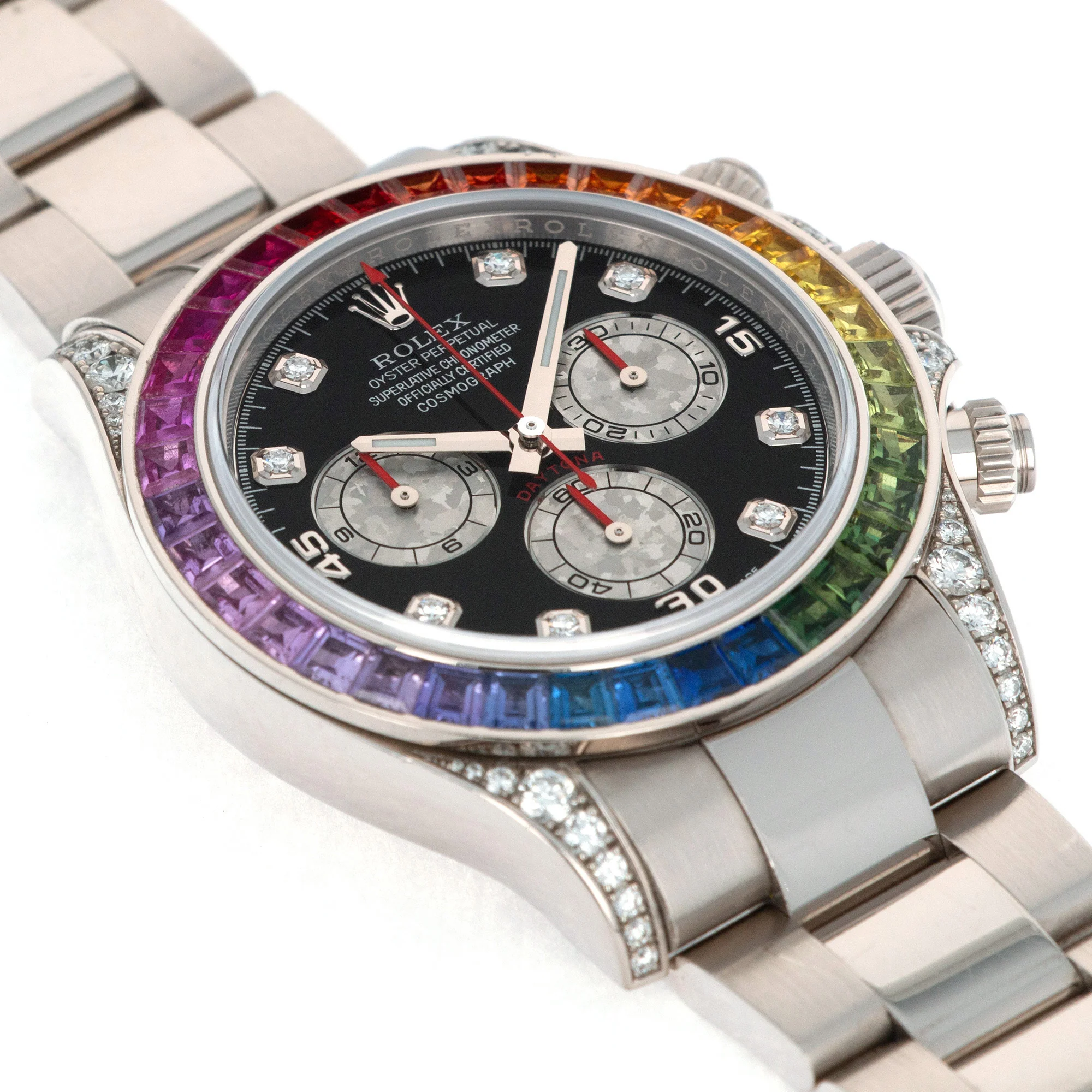 Rolex White Gold Cosmograph Rainbow Daytona Watch Ref. 116599 - Image 6