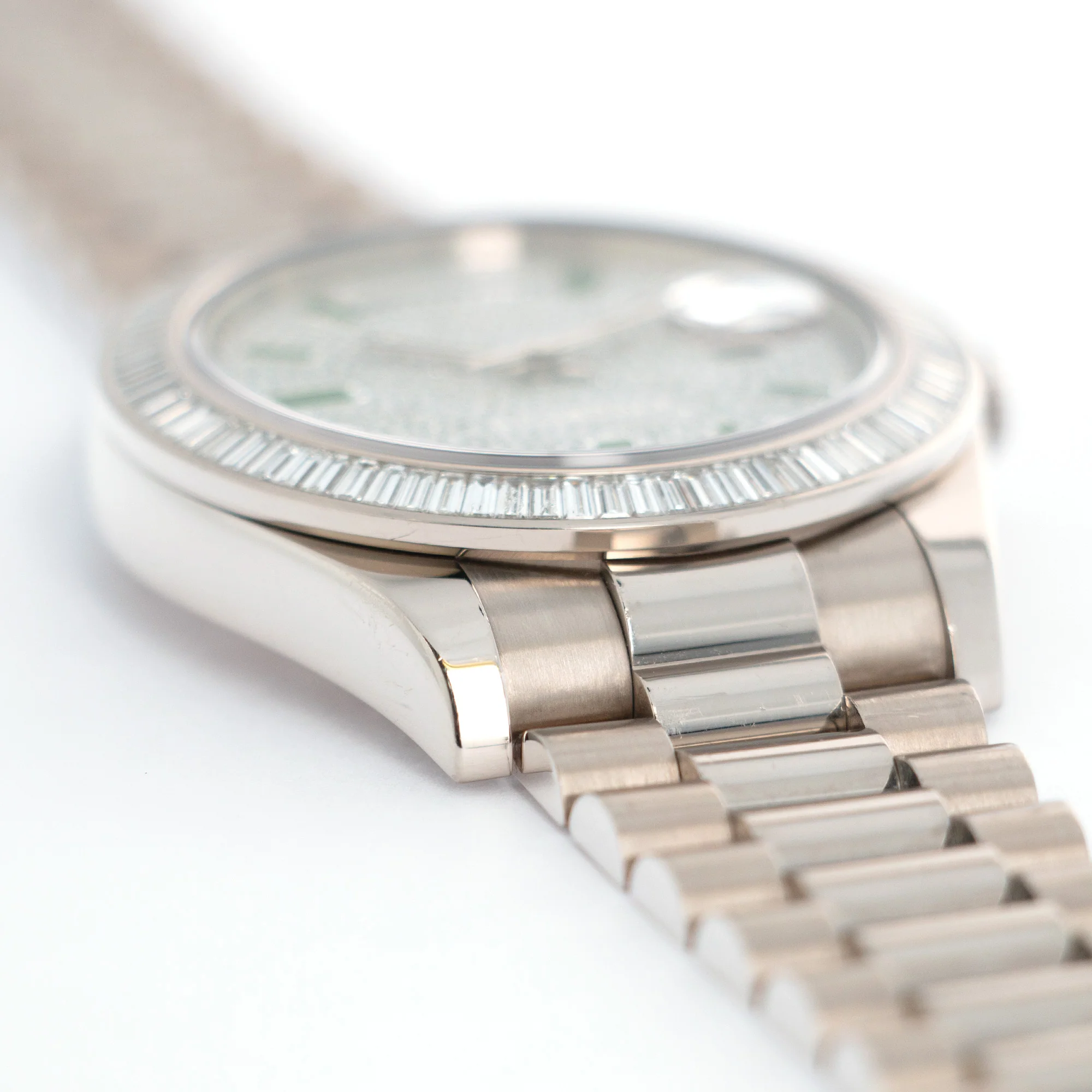 Rolex White Gold Day-Date Baguette Diamond Watch Ref. 218399 - Image 4