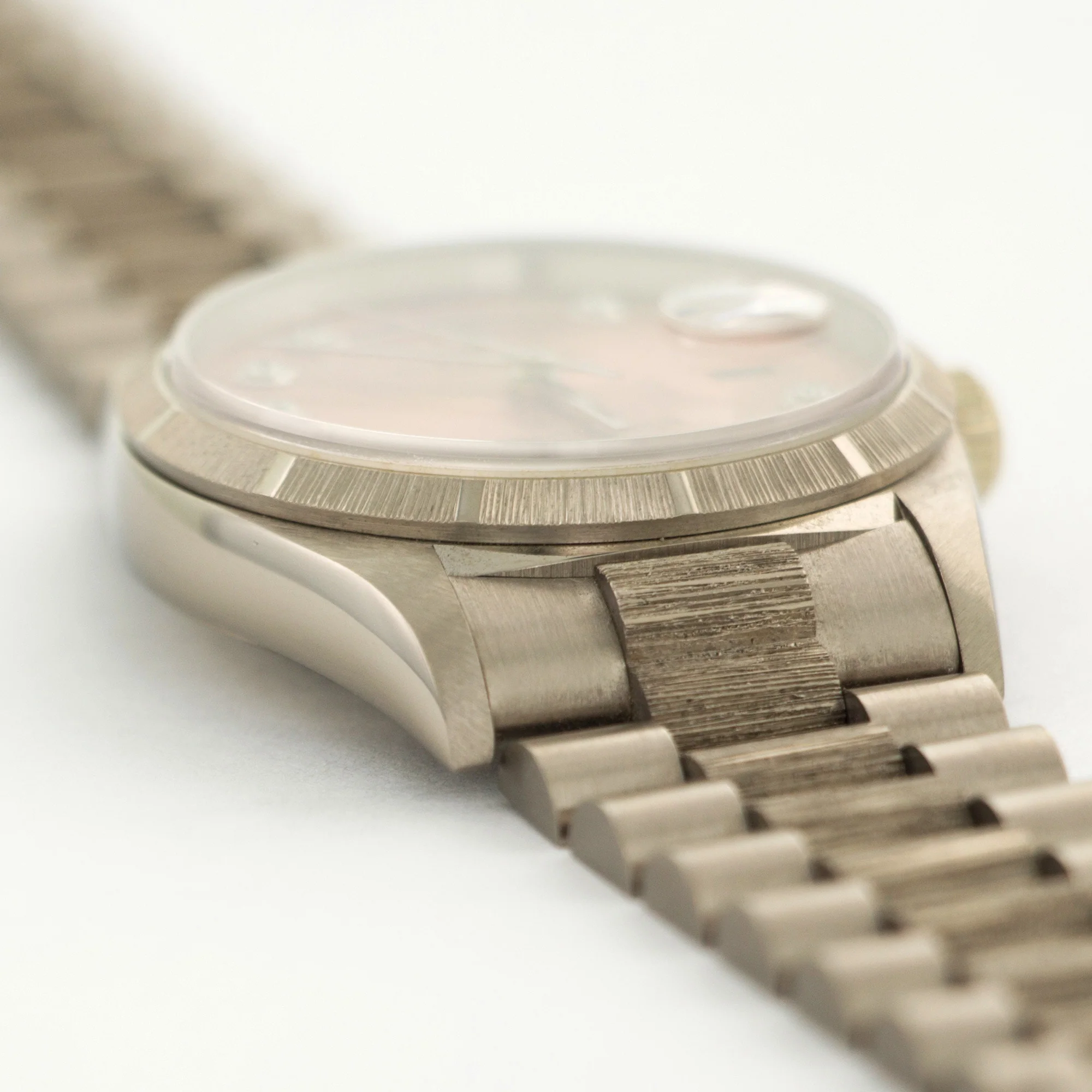 Rolex White Gold Day-Date Bark Finish Watch Ref. 18249 - Image 3