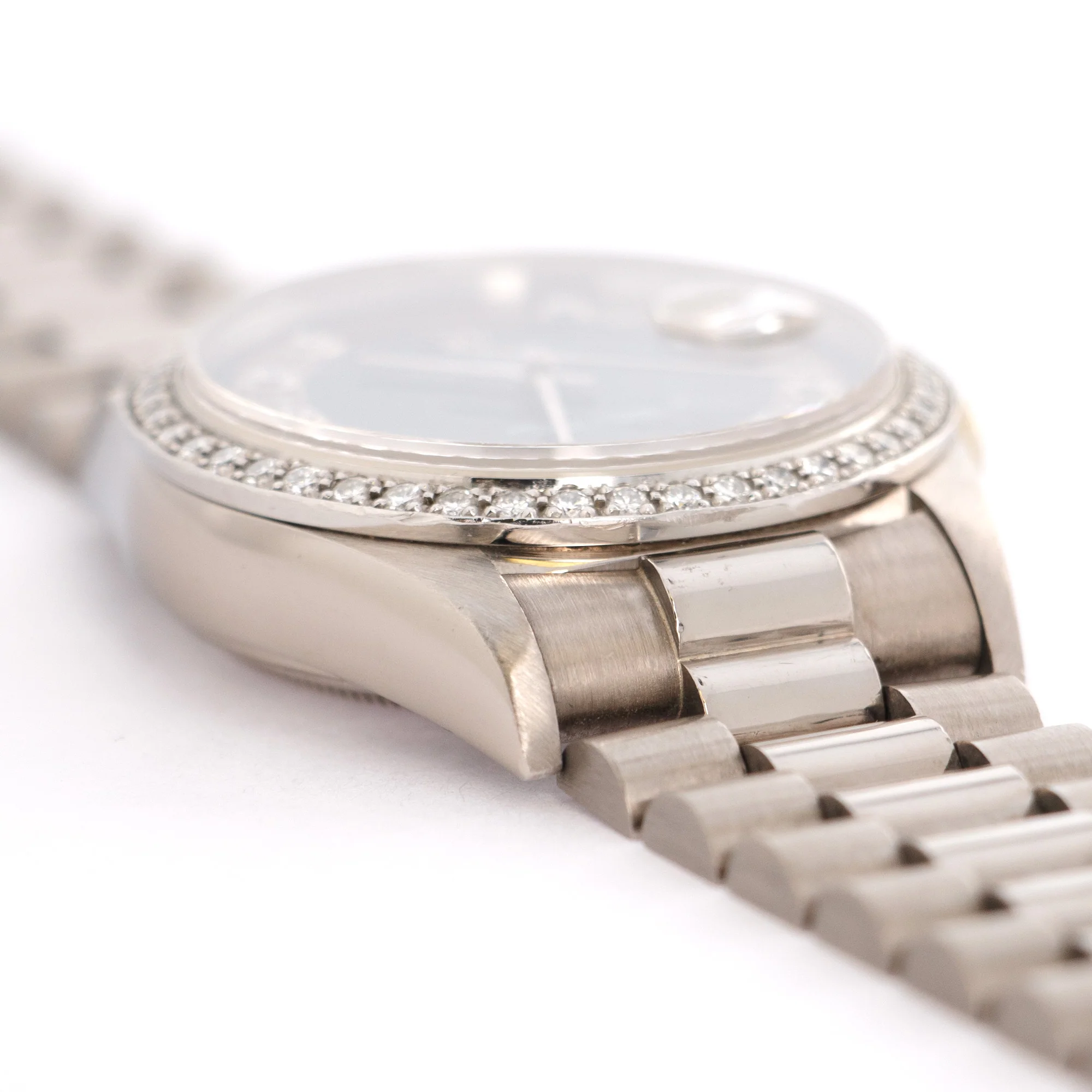 Rolex White Gold Day-Date Diamond Watch Ref. 18049 - Image 3