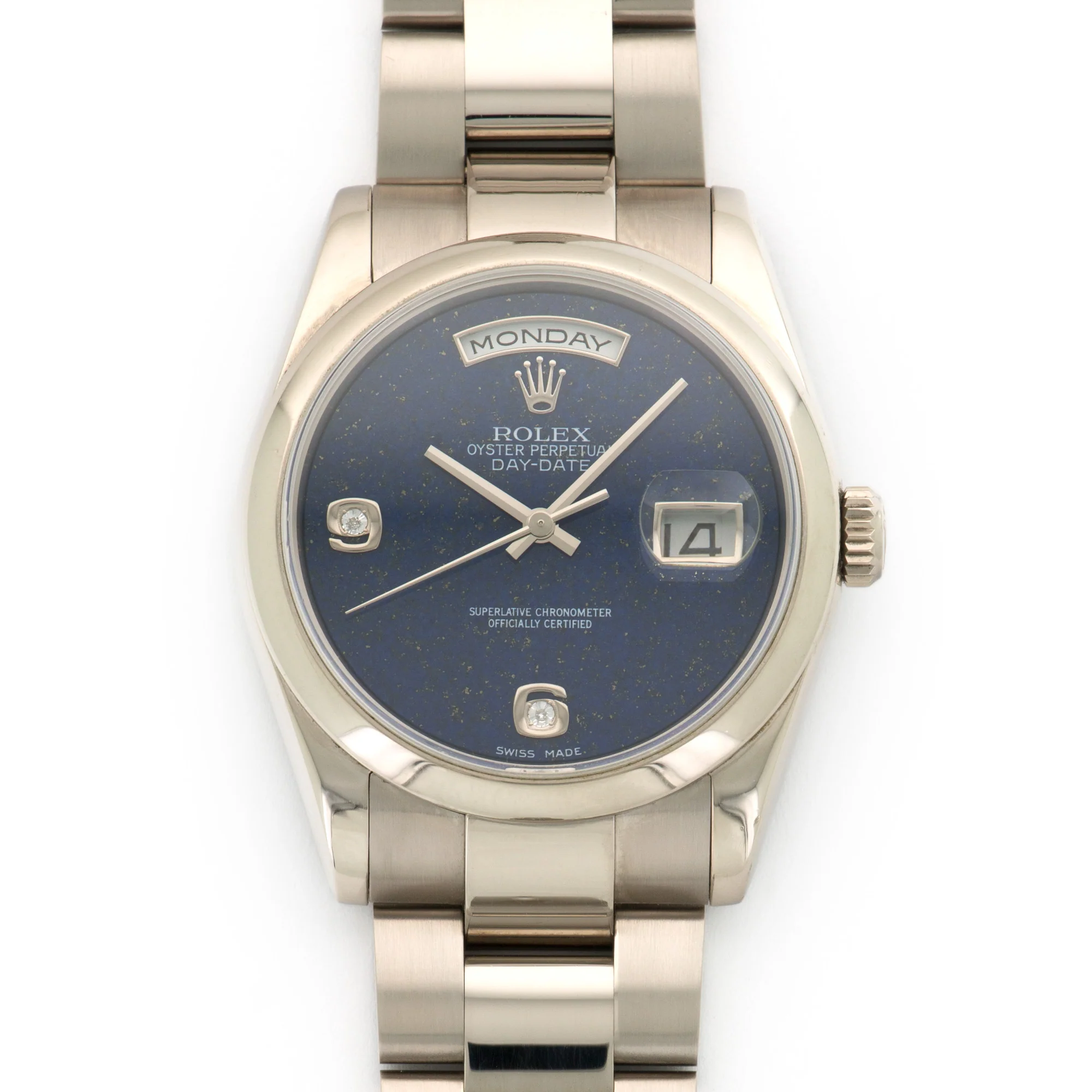 Rolex White Gold Day-Date Lapis Watch Ref. 118209